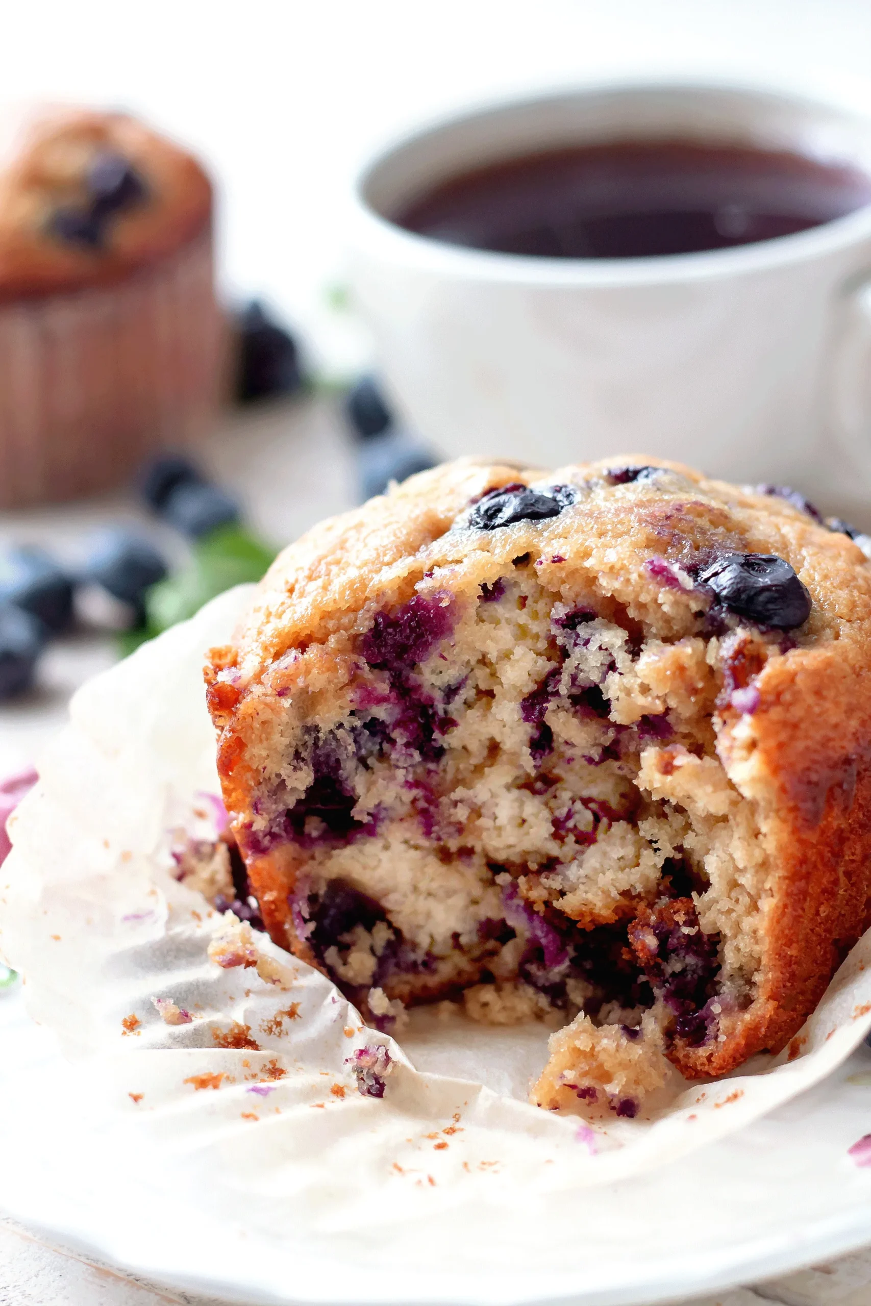 Blueberry Muffins with Sour Cream