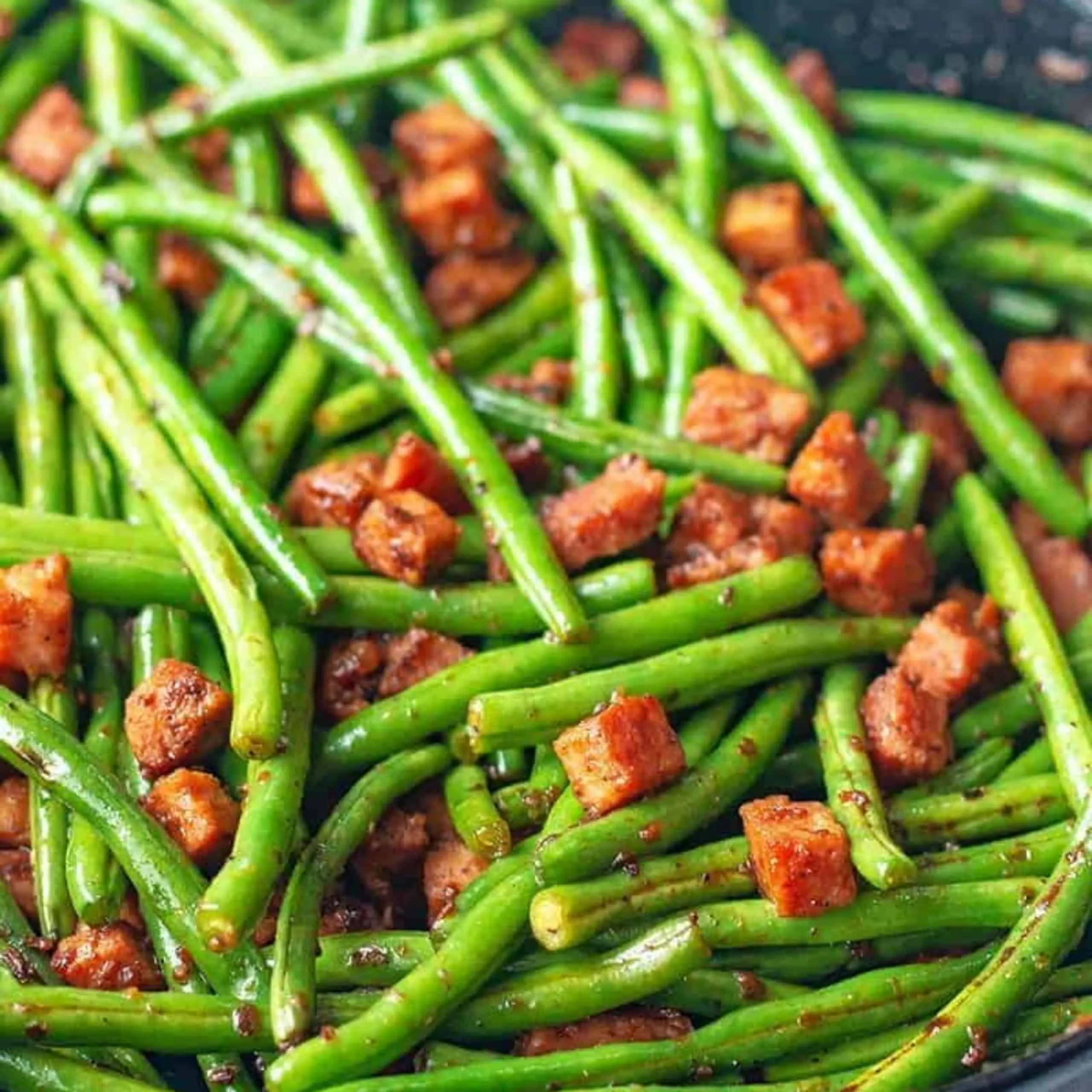 Boiled String Beans with Ham