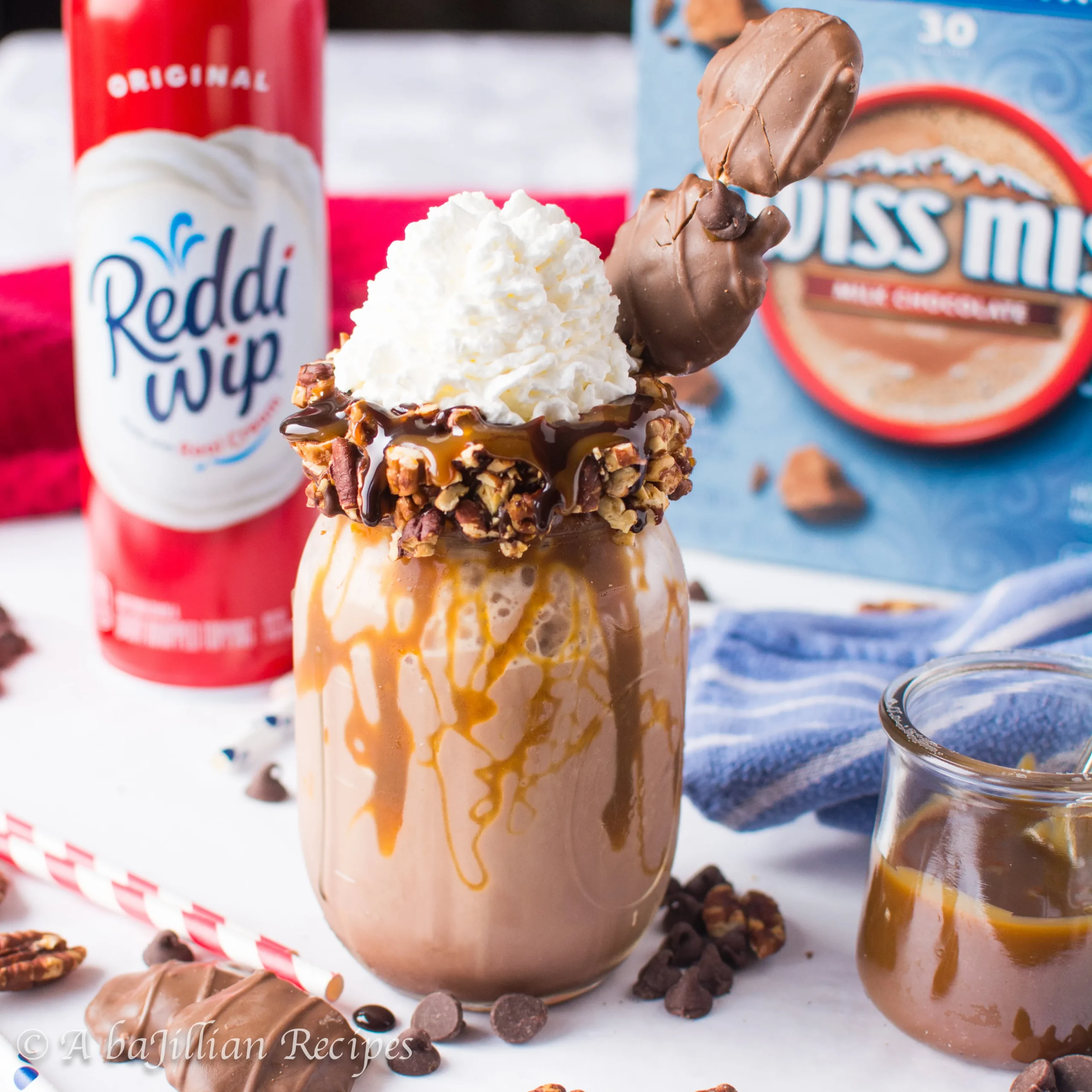 Boozy Hazelnut Turtle Hot Chocolate