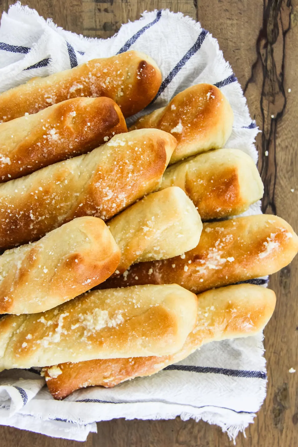 Bread Machine Parmesan Twists Bread Sticks