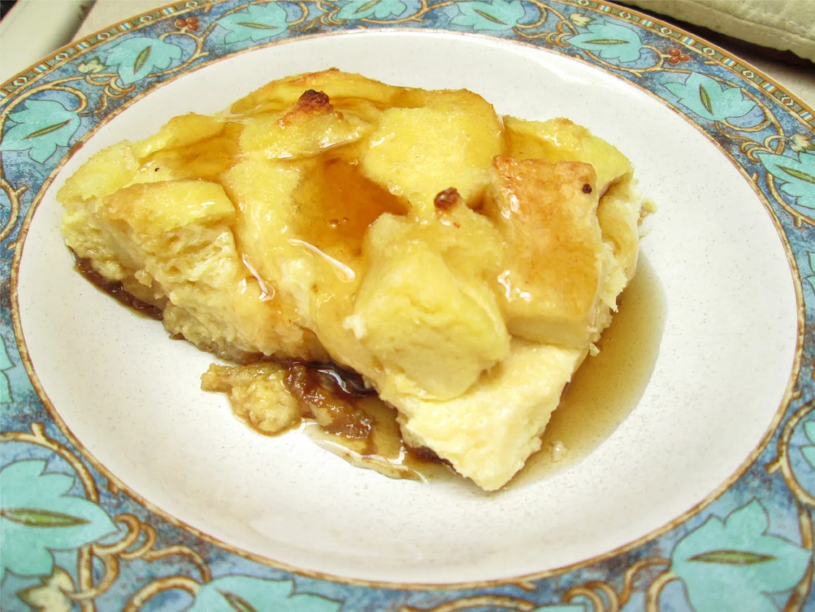 Breakfast Bread Pudding with Maple Rum Sauce