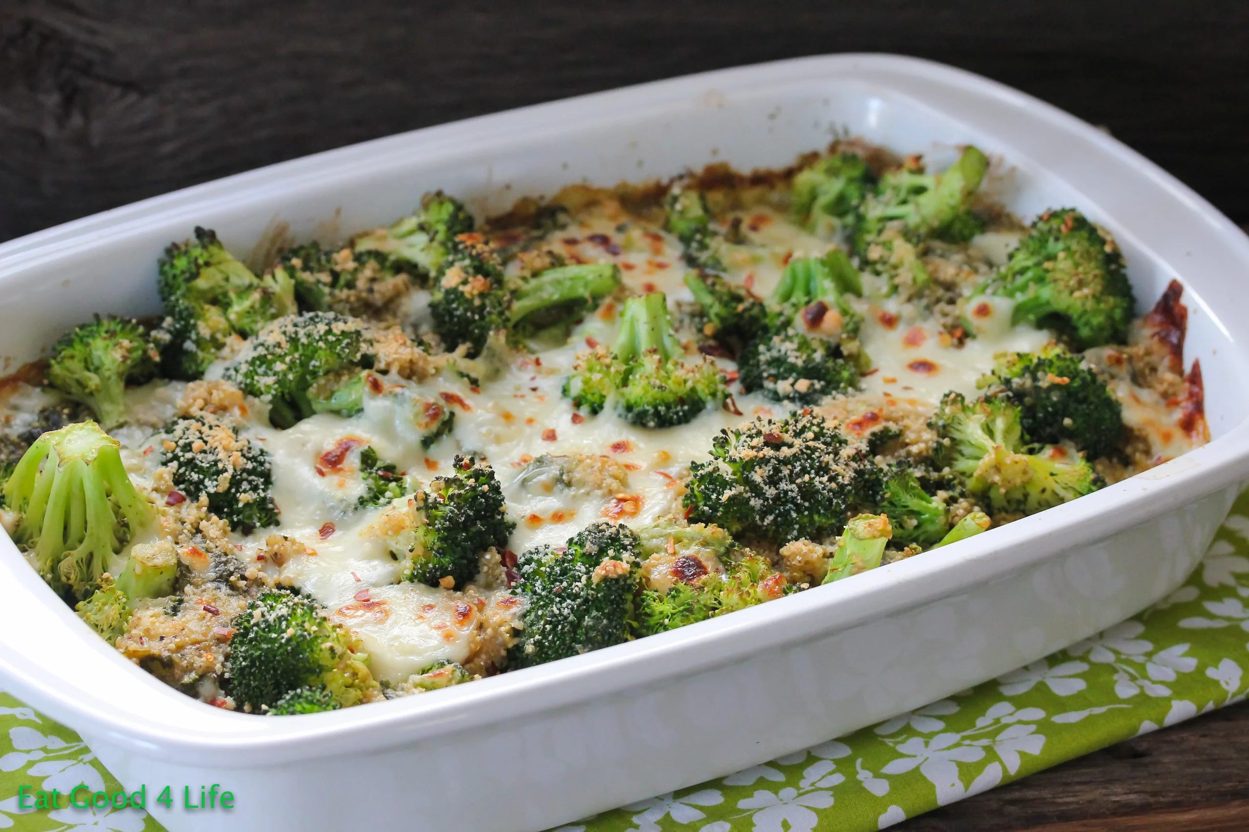 Broccoli Cheese and Quinoa Casserole