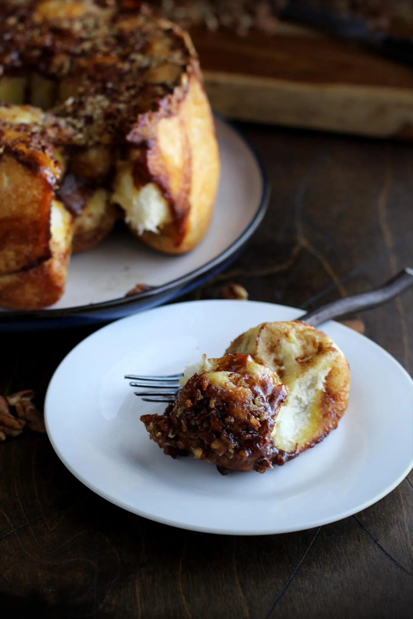Brown Butter Cinnamon Pecan Pull Apart Bread