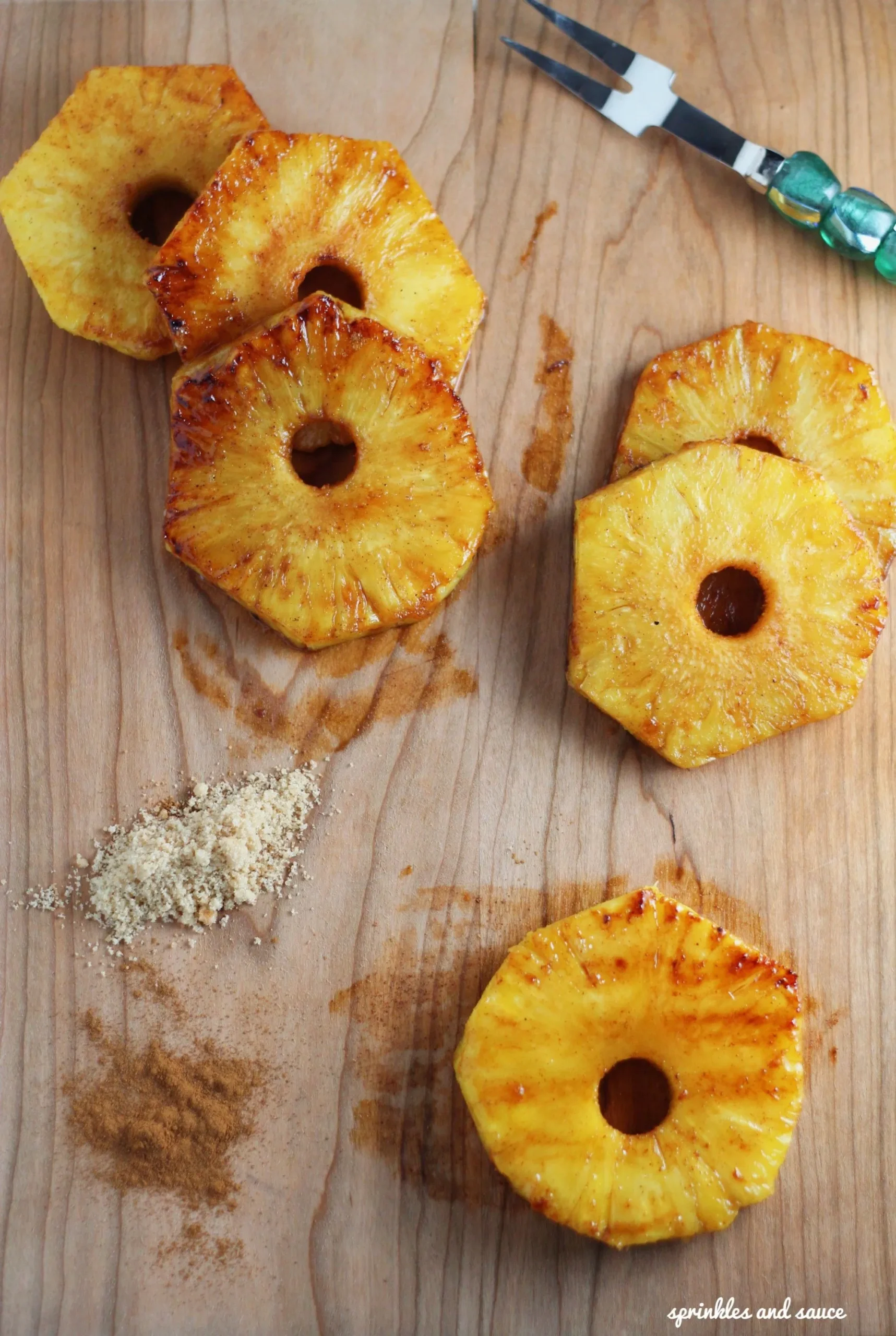 Brown Sugar and Cinnamon Glazed Pineapple