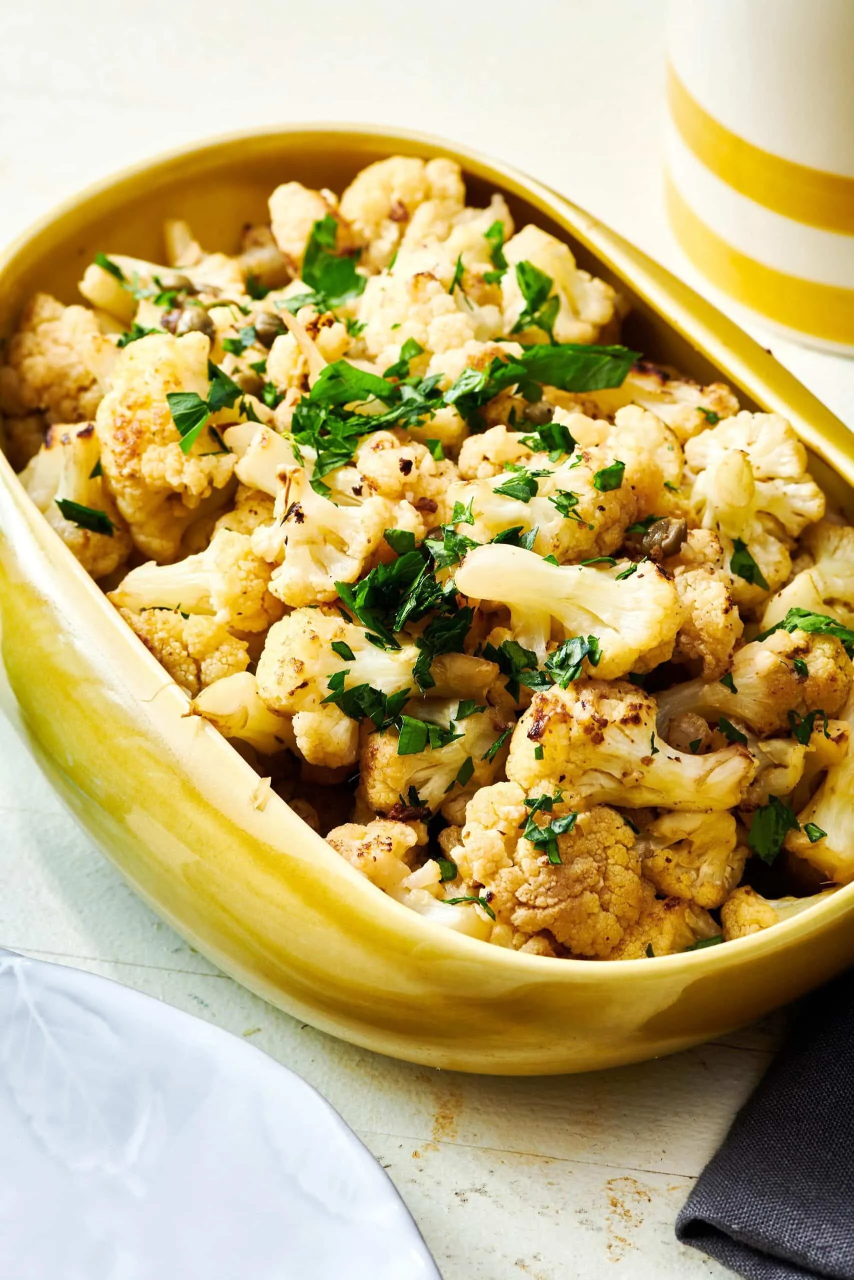 Browned and Braised Cauliflower with Garlic and White Wine