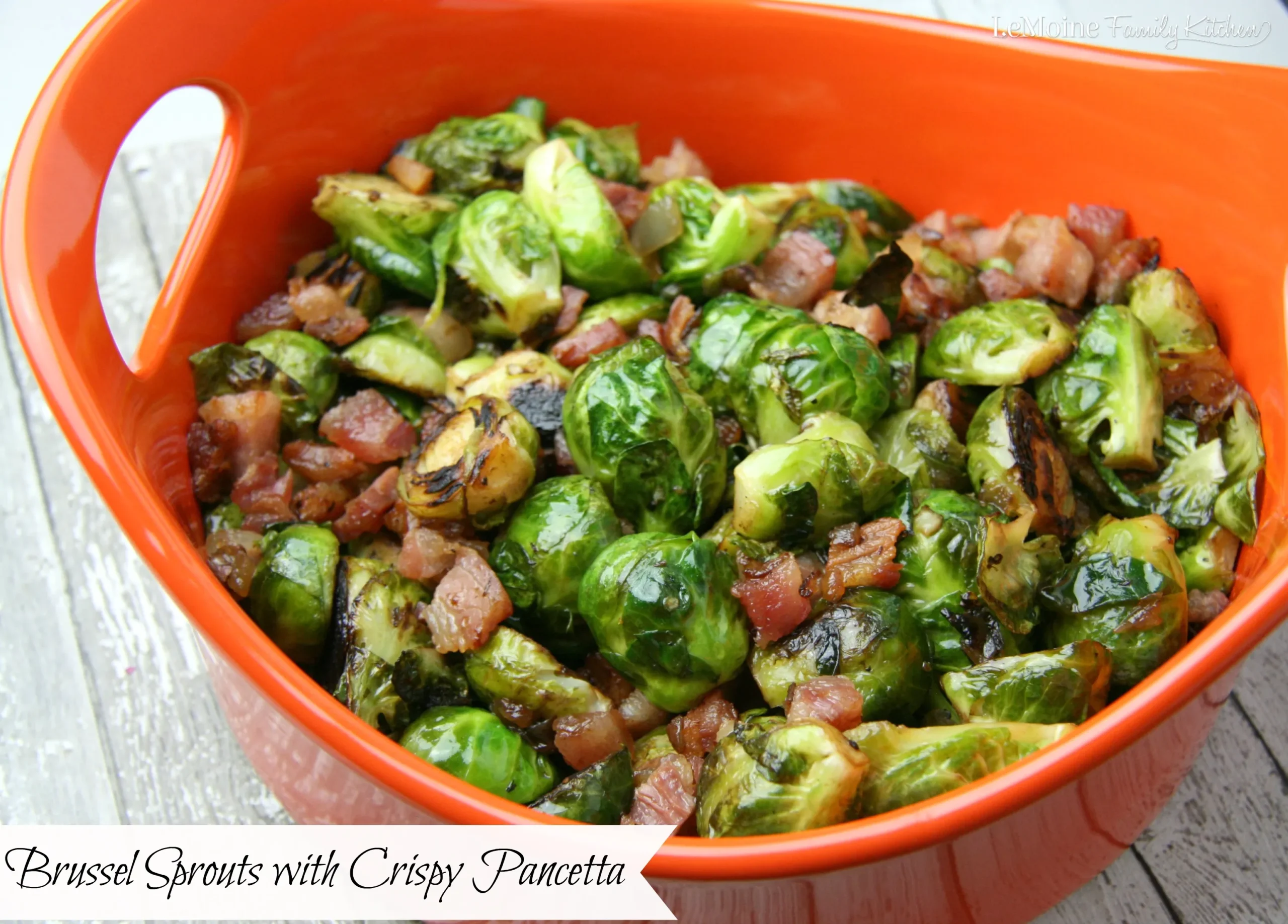Brussel Sprouts with Crispy Pancetta
