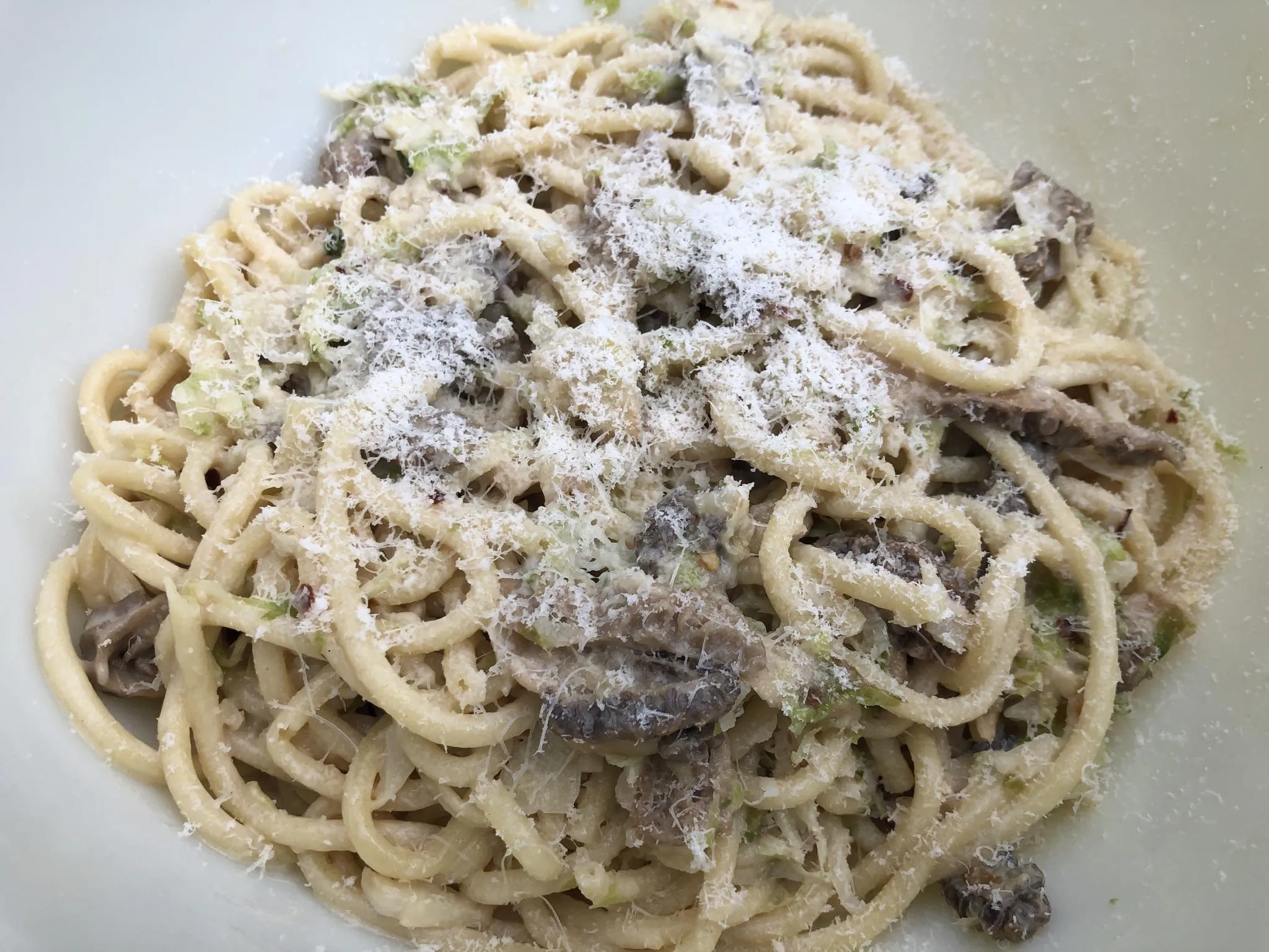 Brussels Sprouts Eggs Bucatini