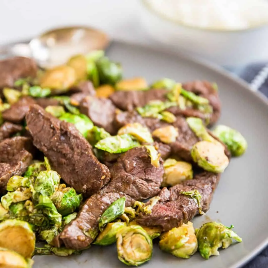 Brussels Sprouts and Beef Liver Stir Fry
