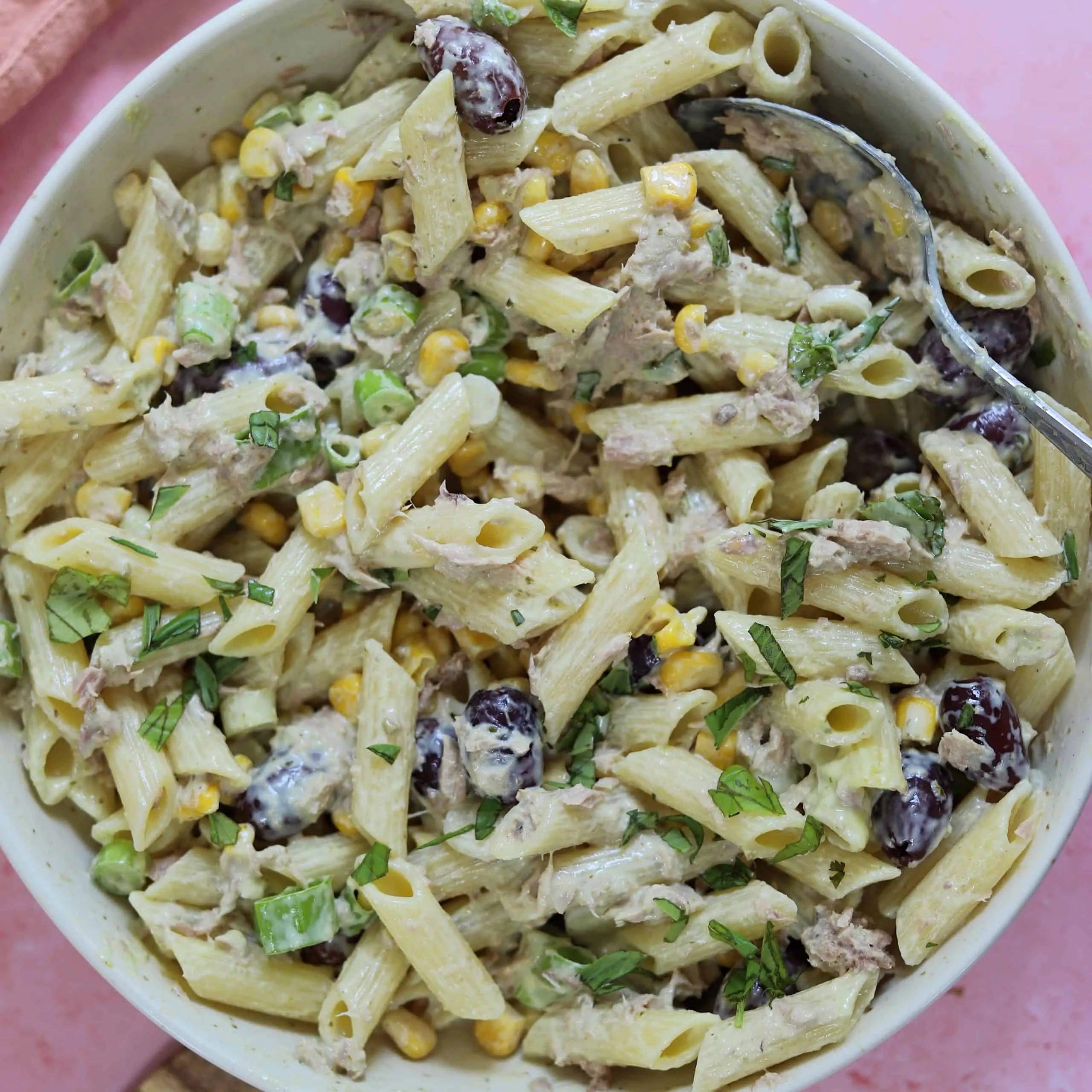 Buffalo Tuna Pasta Salad Gluten Free Dairy Free