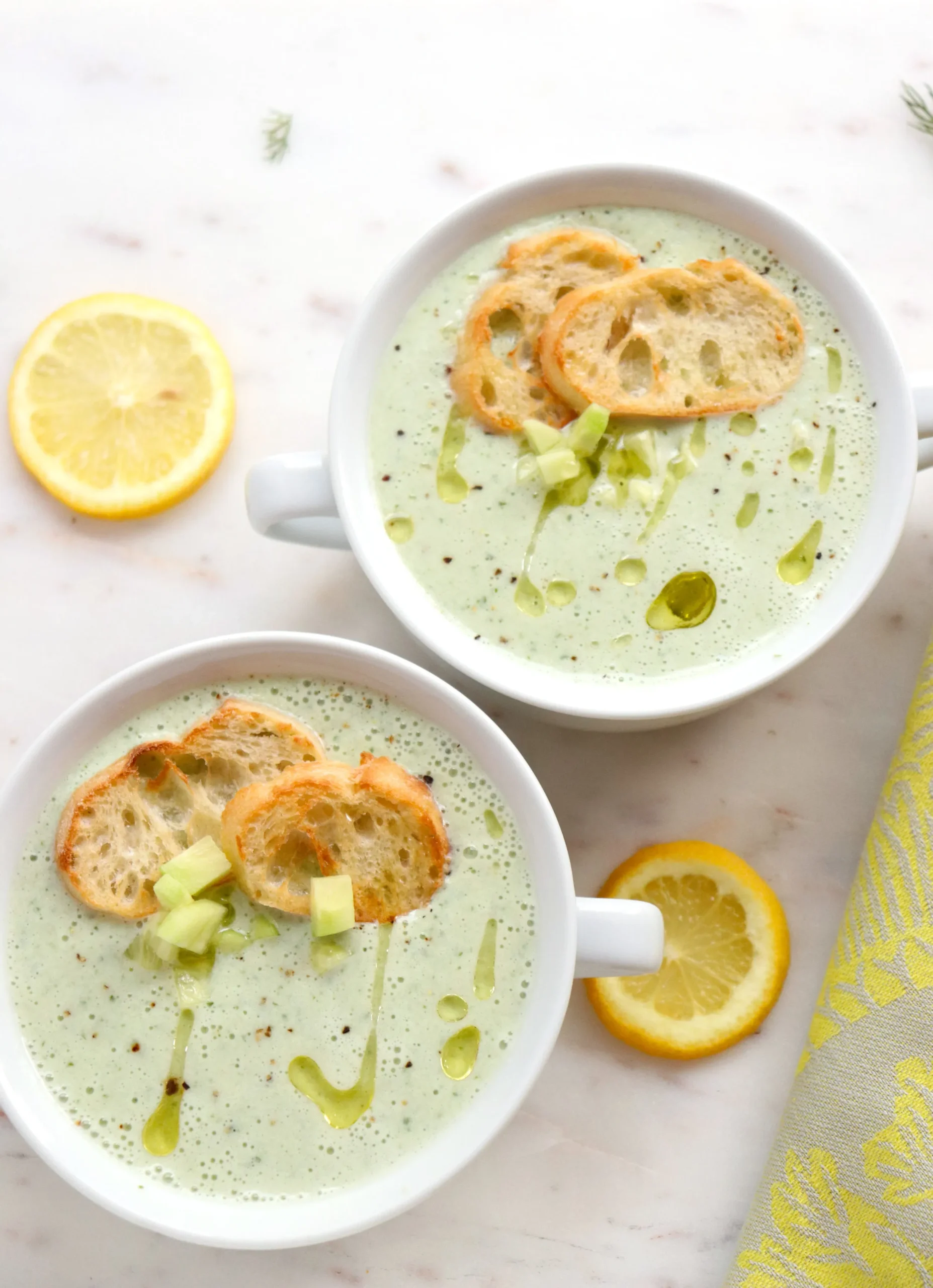 Buttermilk Cucumber Soup with Herbs