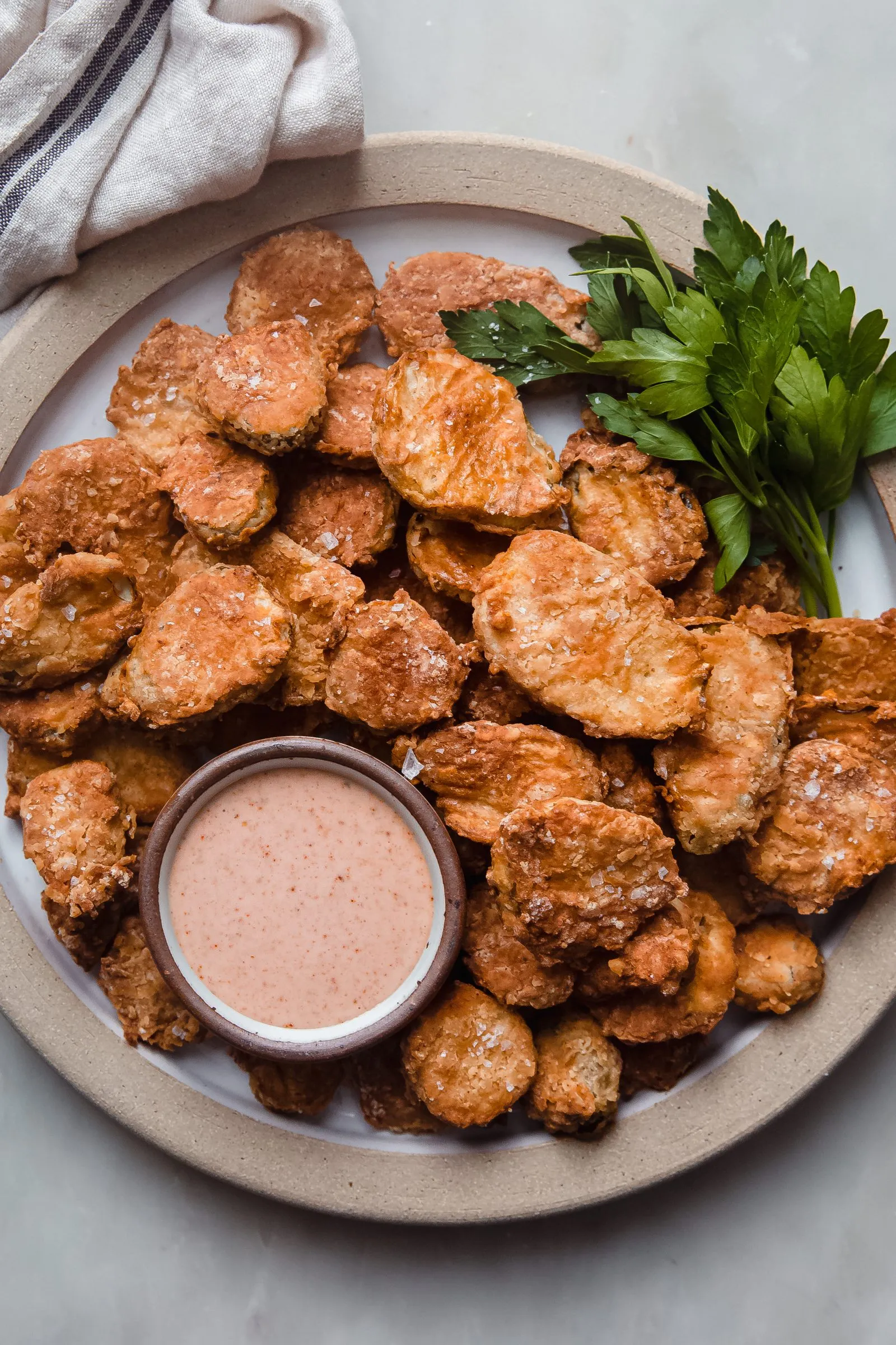 Buttermilk Fried Pickles with Red Hot Ranch