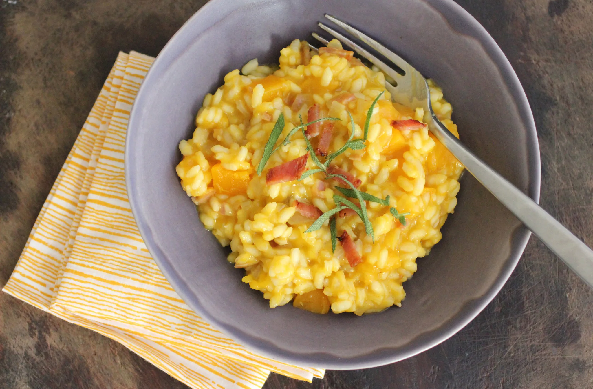 Butternut Squash and Bacon Risotto