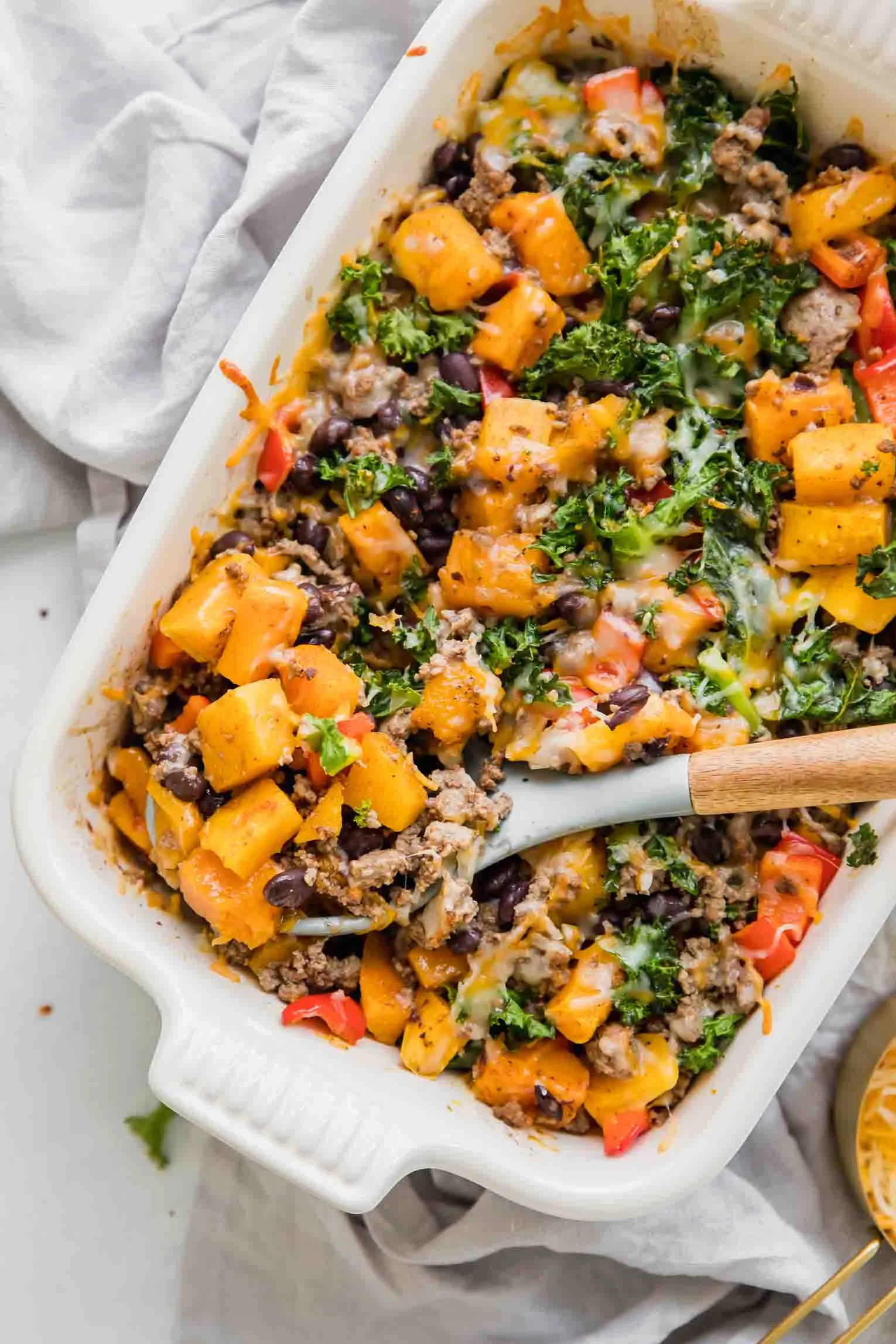 Butternut Squash and Spinach Casserole