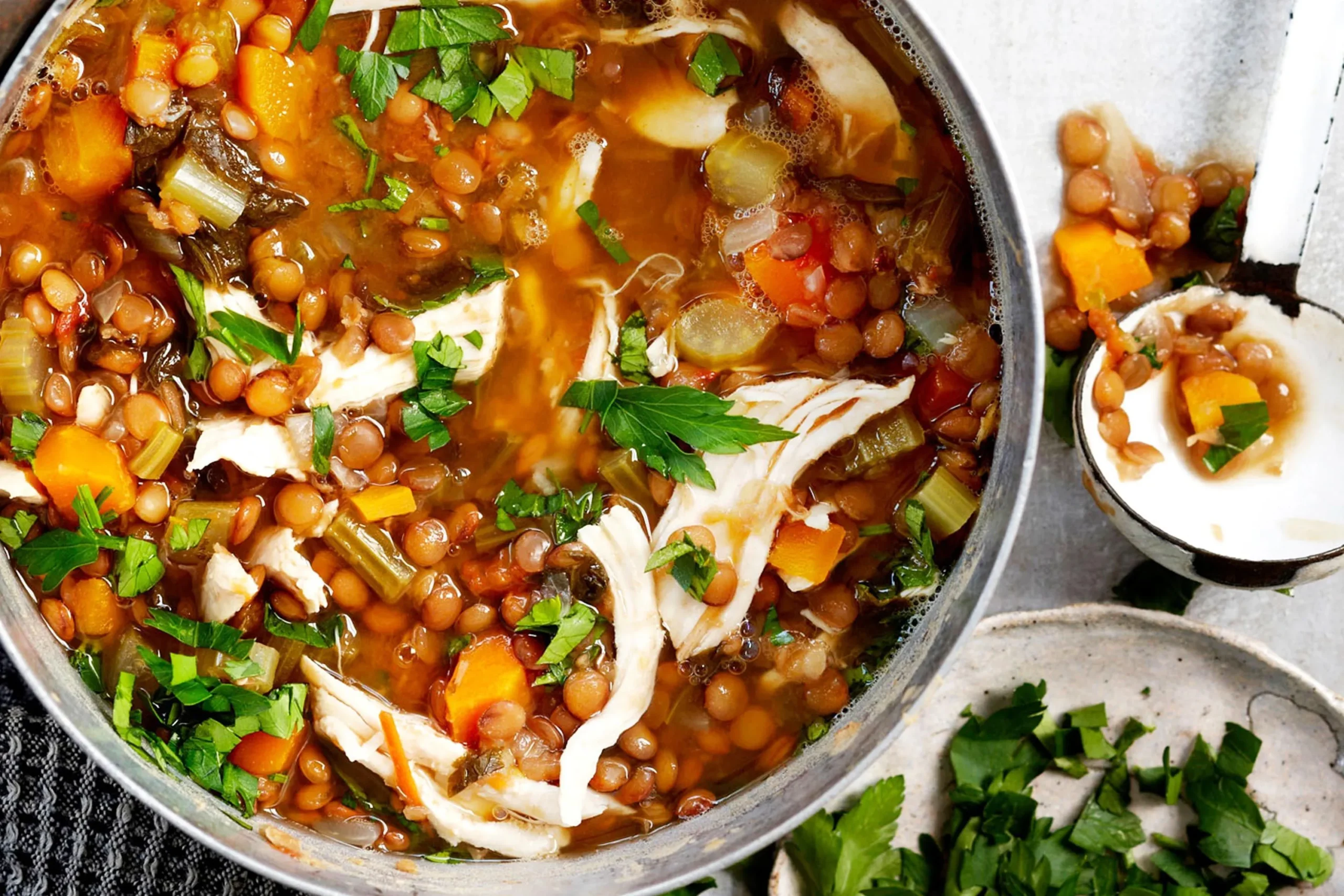 CS Chicken Lentil Chard Soup