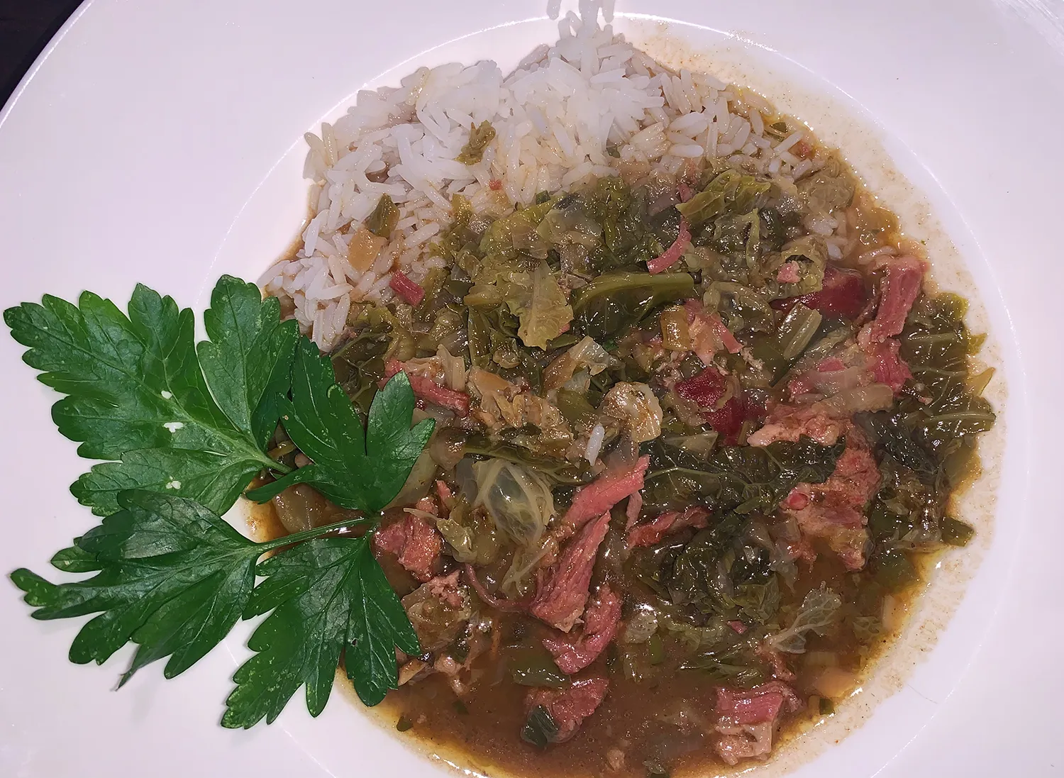 Cabbage and Ham Hock Gumbo