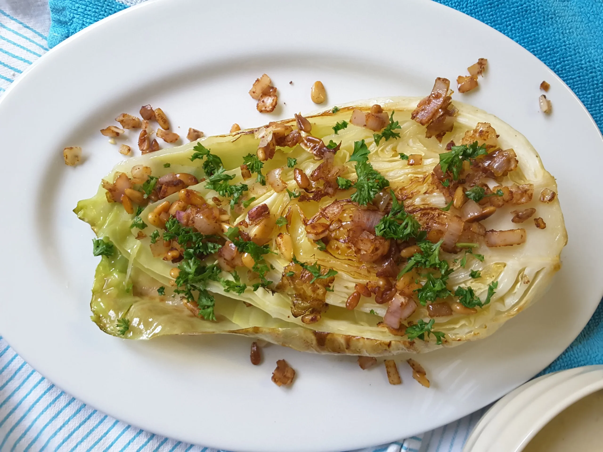 Cabbage with Garlic and Shallots