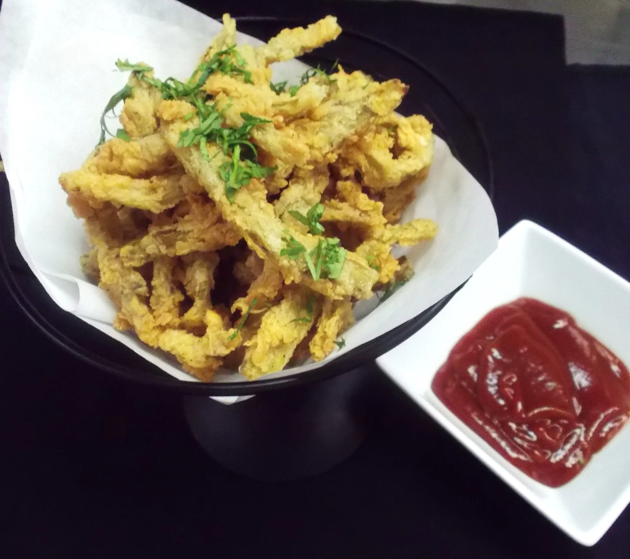 Cactus Fries with Prickly Pear Ketchup