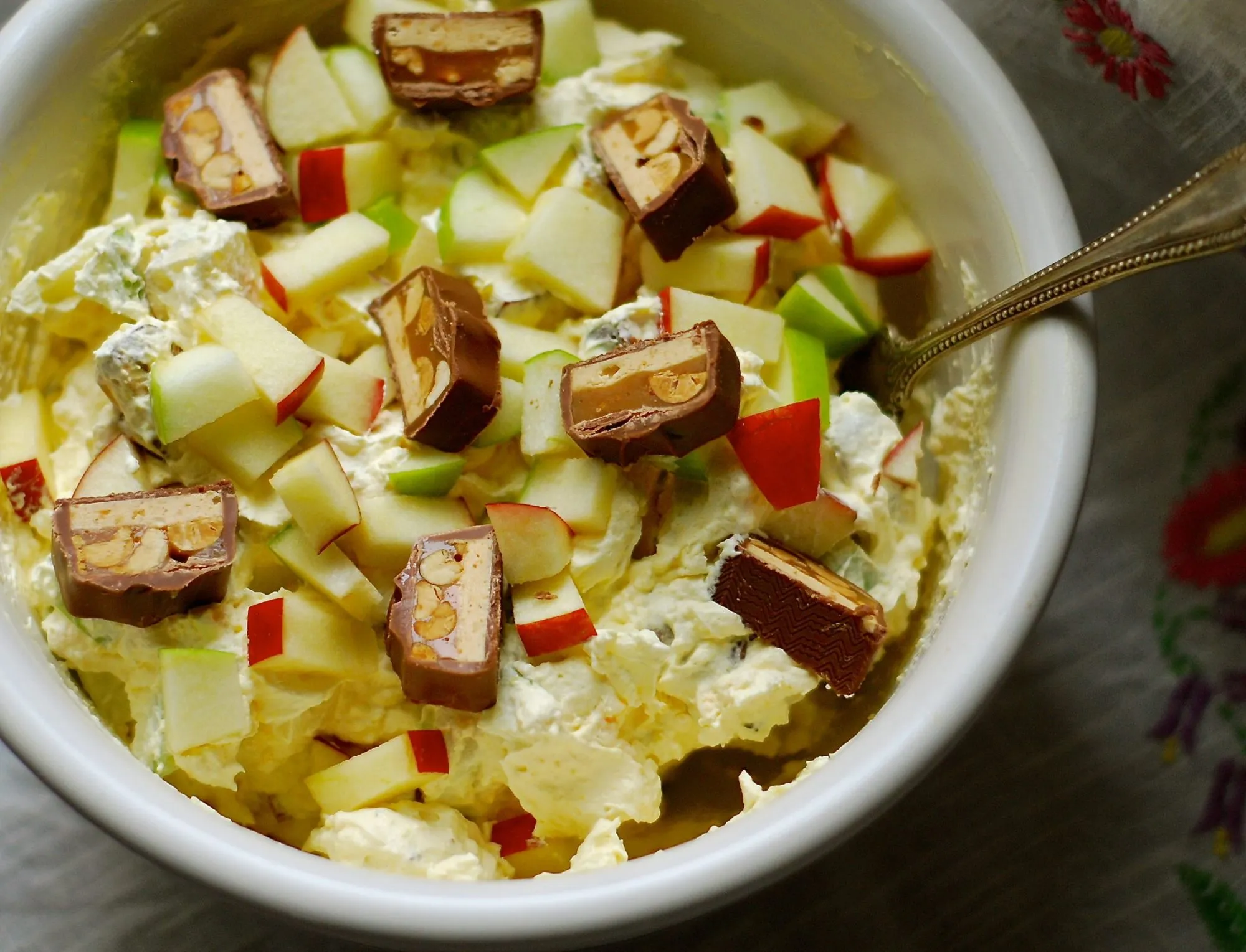 Candy Bar Apple Salad