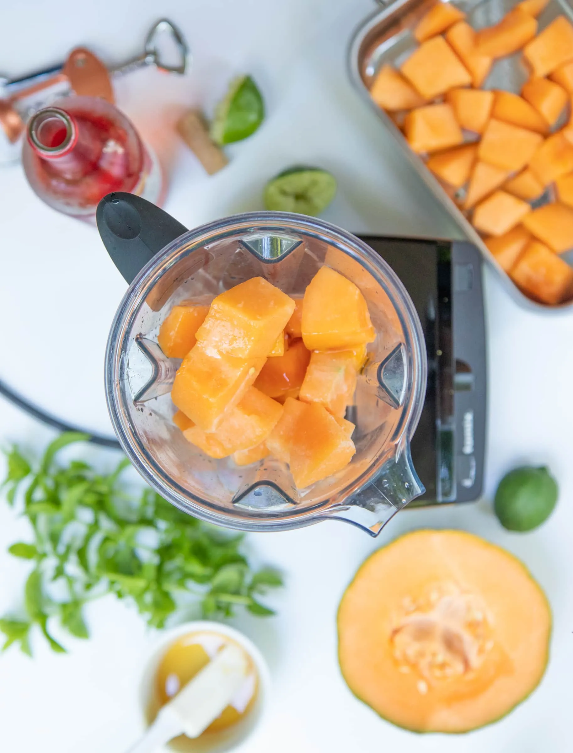 Cantaloupe Mint Rose Batidos