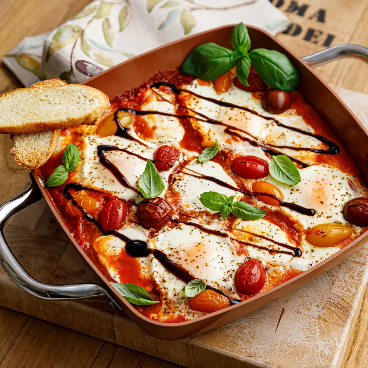 Caprese Baked Eggs