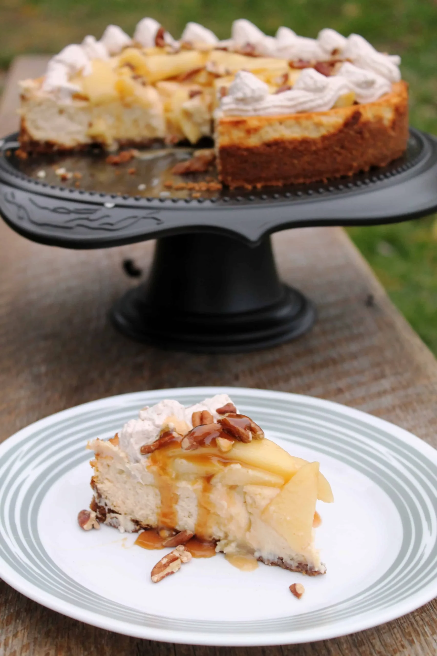 Caramel Apple Pecan Cheesecake