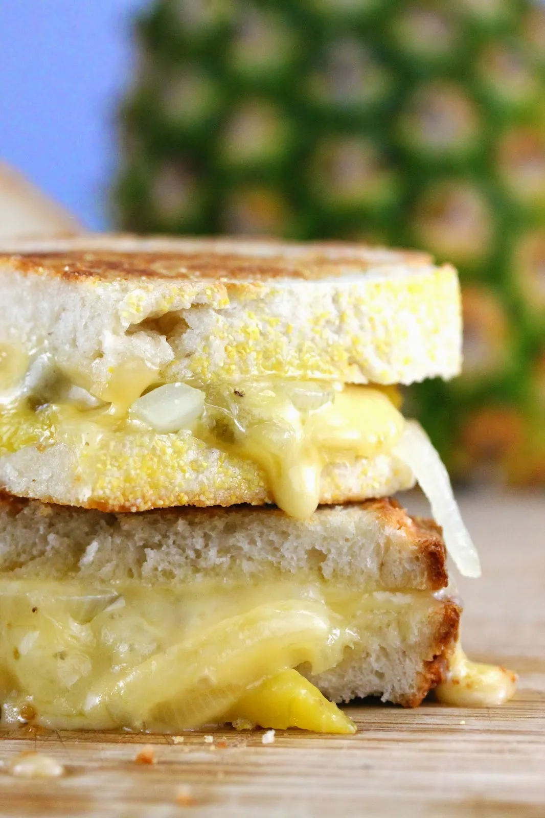 Caramelized Pineapple Grilled Cheese with Honeyed Walnuts