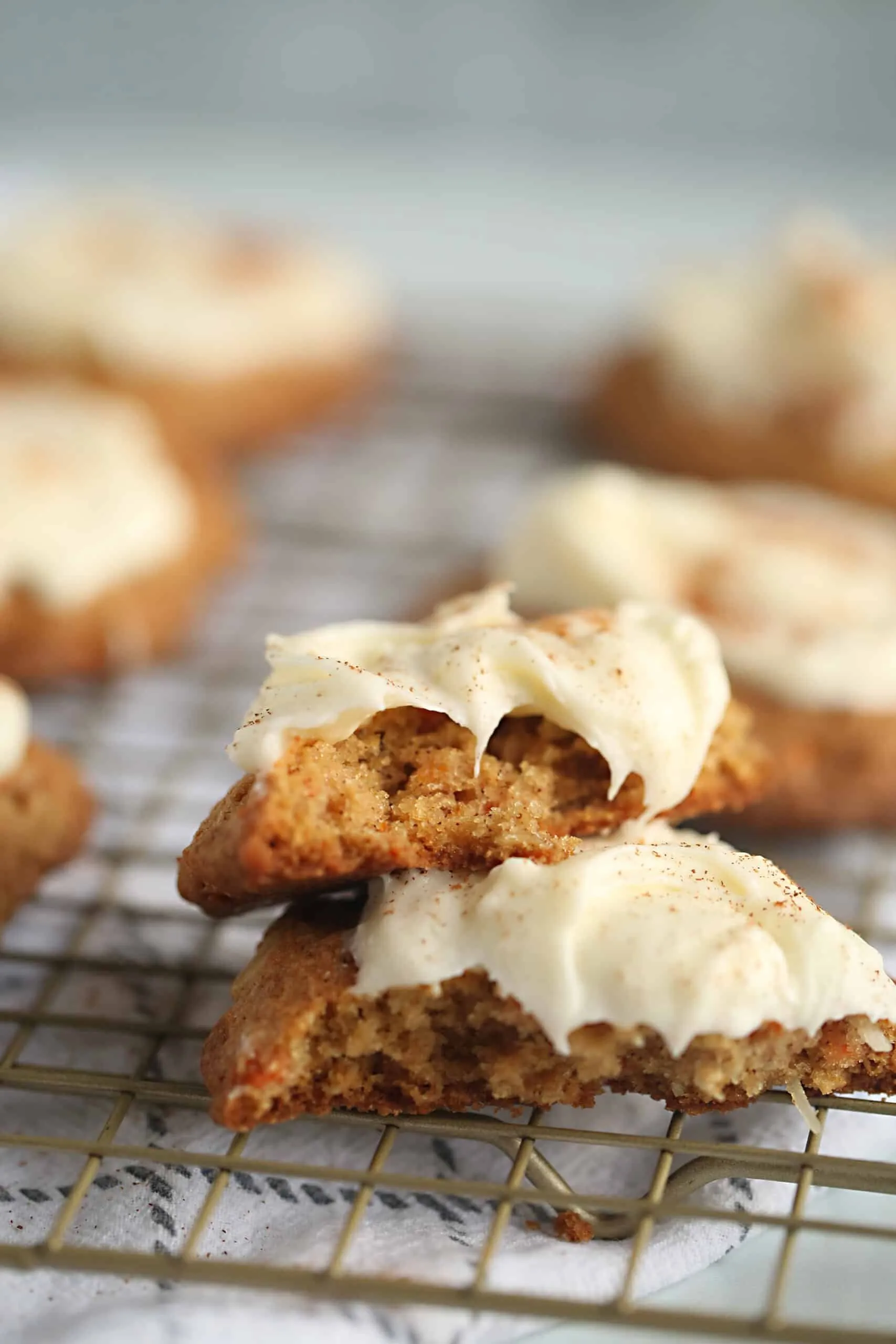Carrot Cake Cookies with Cream Cheese Frosting