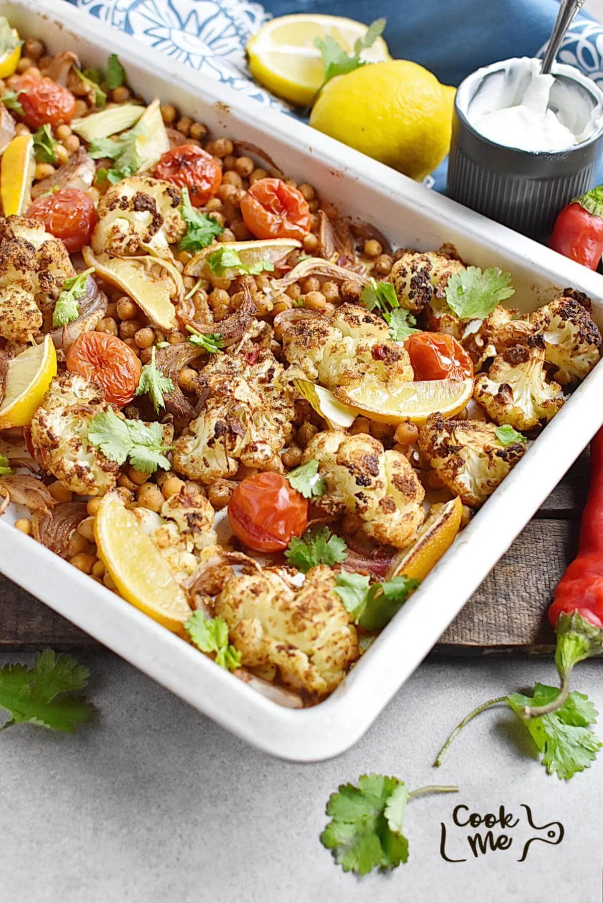 Cauliflower Chickpea Sheet Pan Meal