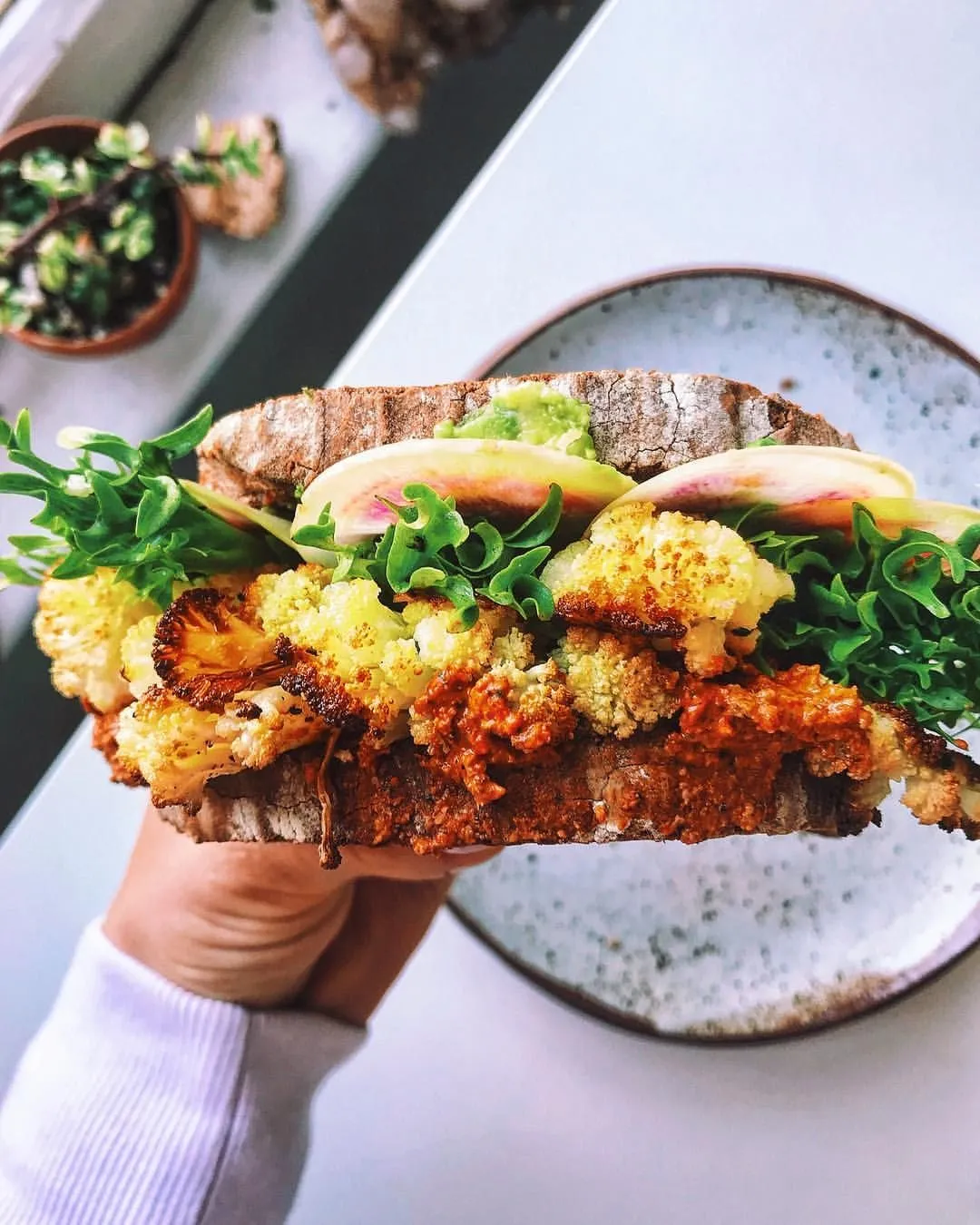 Cauliflower Grilled Cheese Sammie