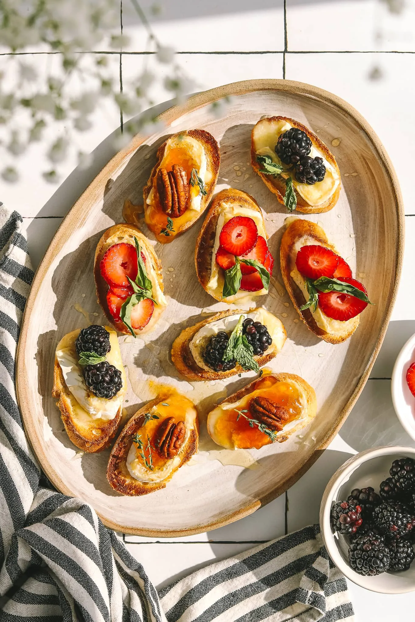 Celebrate Spring Brie Berry Crostini