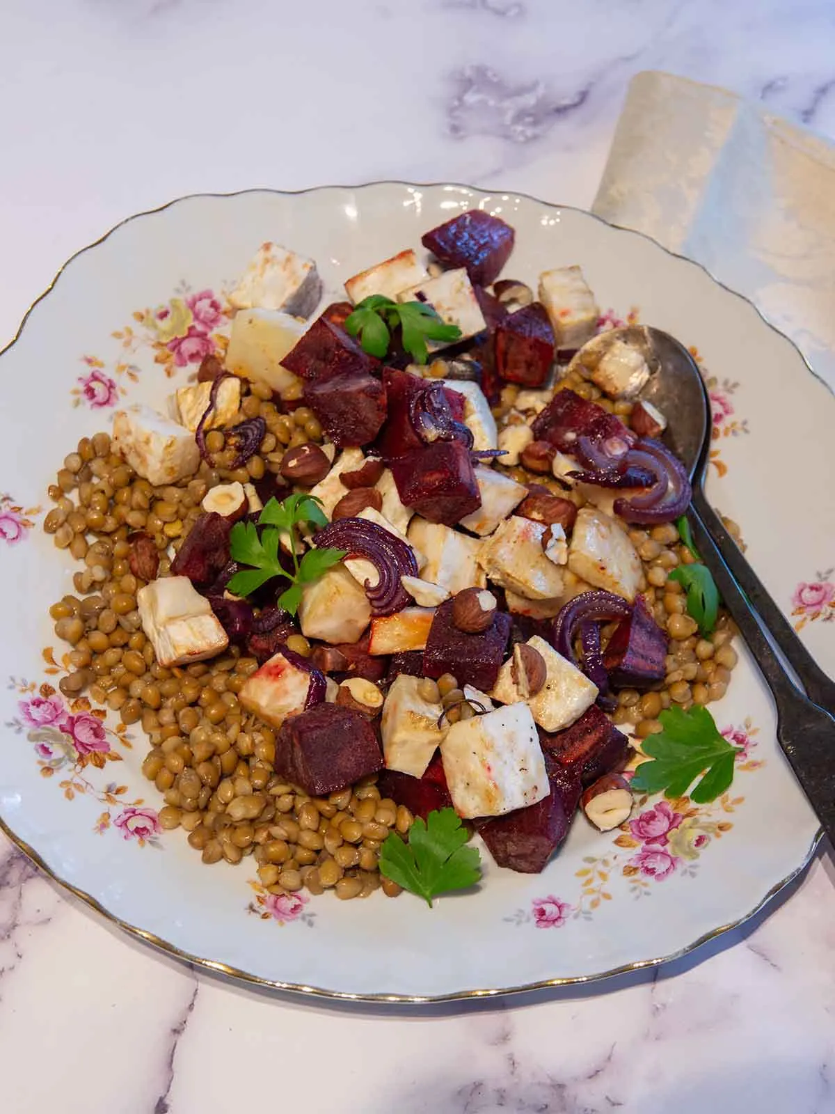Celery Root Salad with Lentils