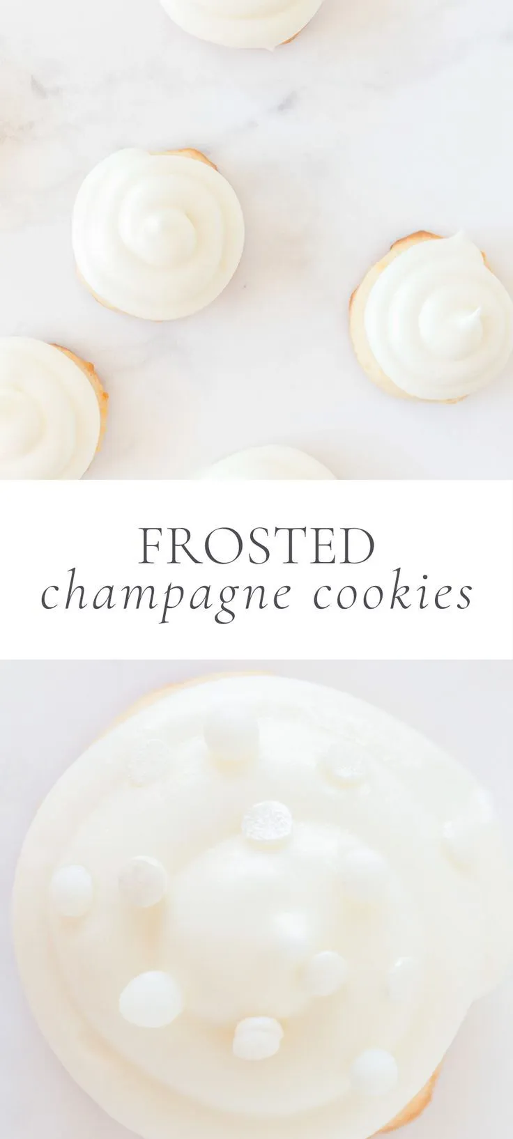 Champagne Cookies with Champagne Frosting