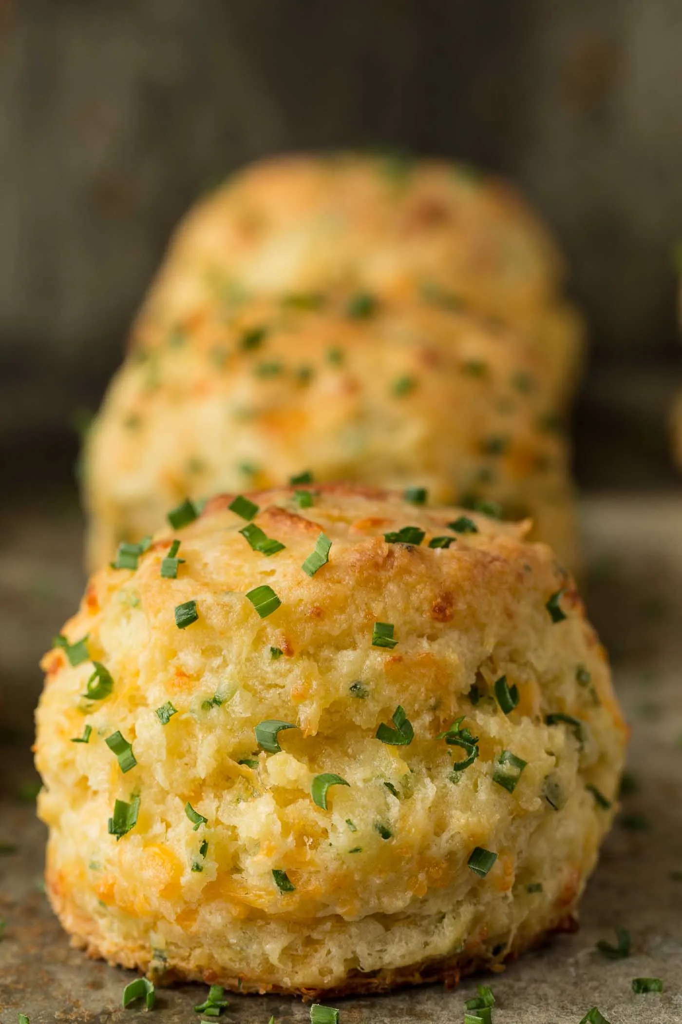 Cheddar Cheese Chive Drop Biscuits