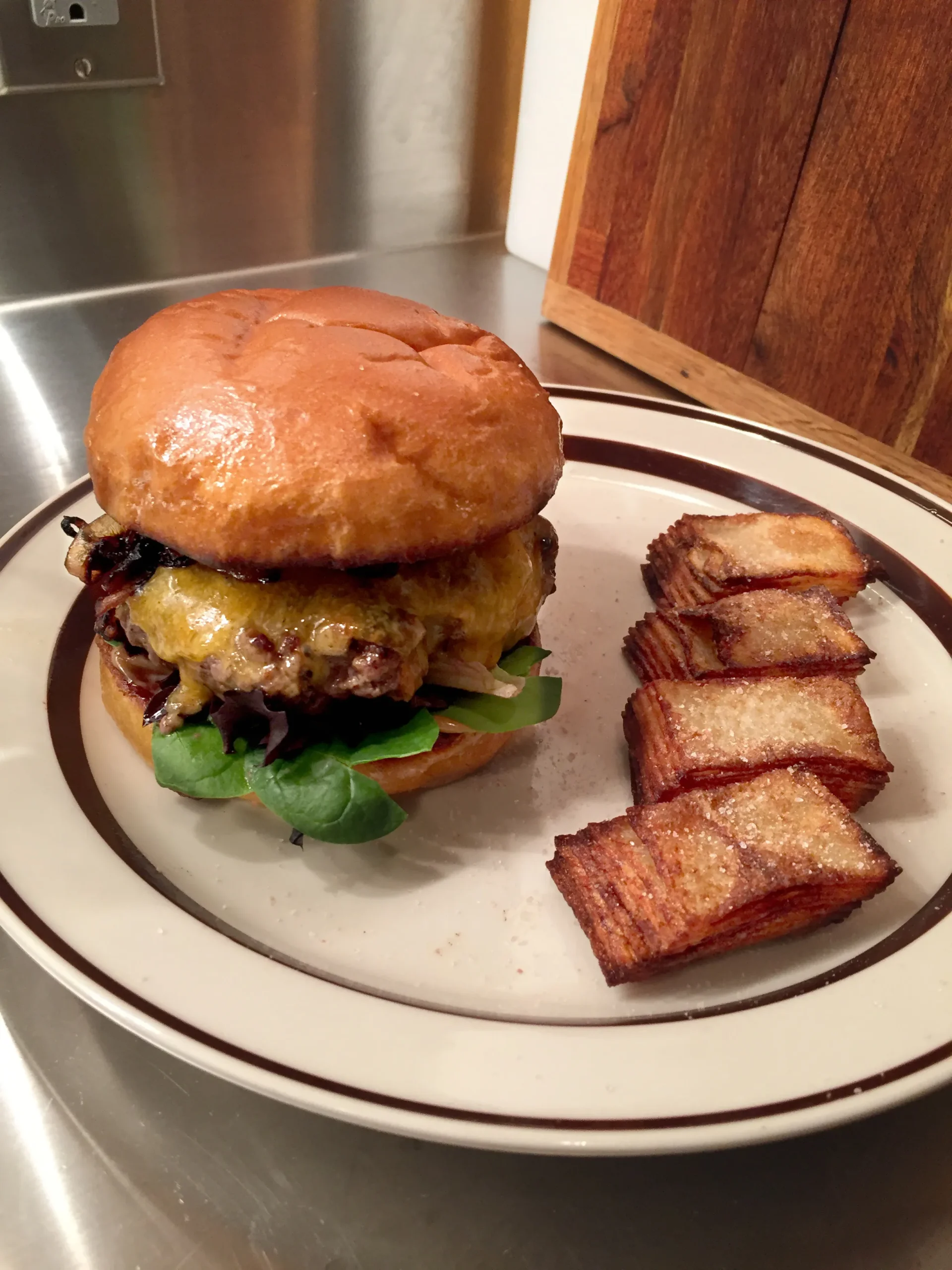 Cheddar Cheeseburgers with Caramelized Shallots