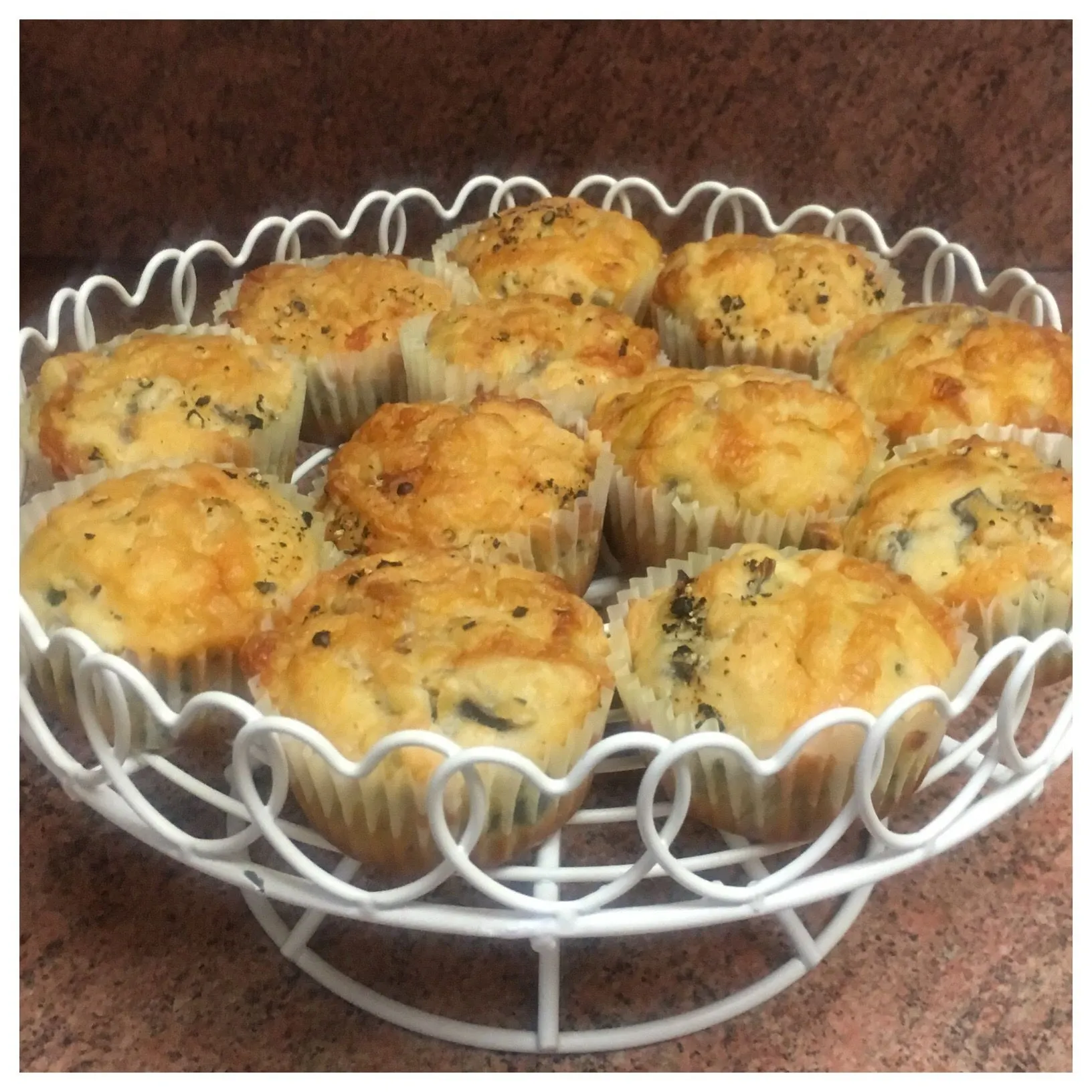 Cheese and Onion Muffin Cake