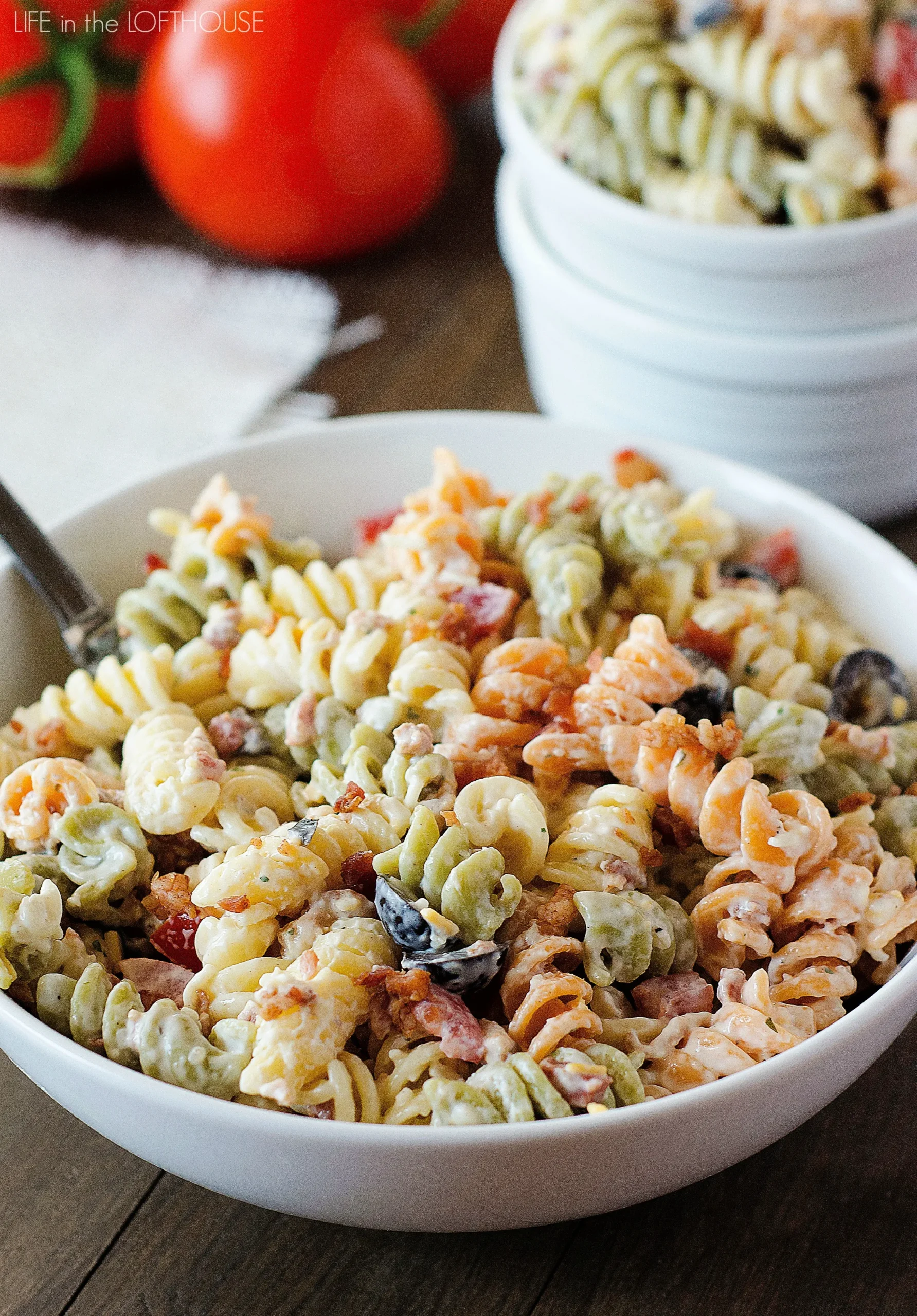 Cheesy Bacon Ranch Pasta Salad