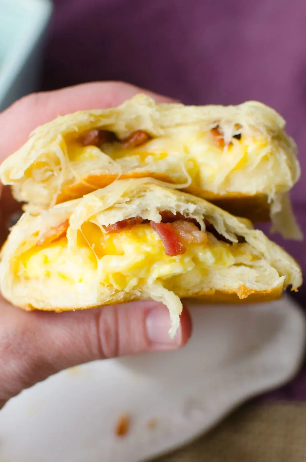 Cheesy Bacon and Egg Pockets