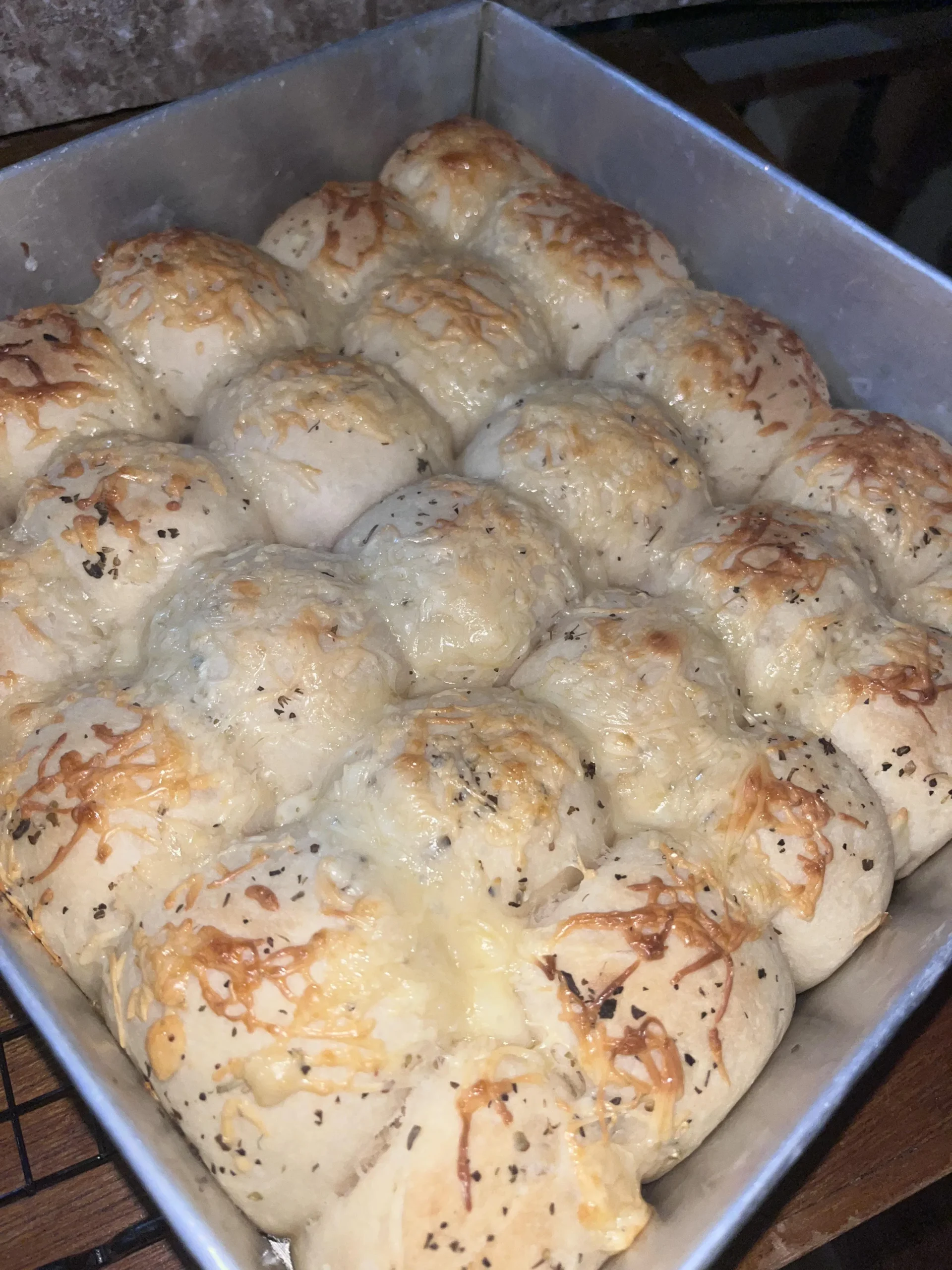 Cheesy Garlic Dinner Rolls in a Bread Machine