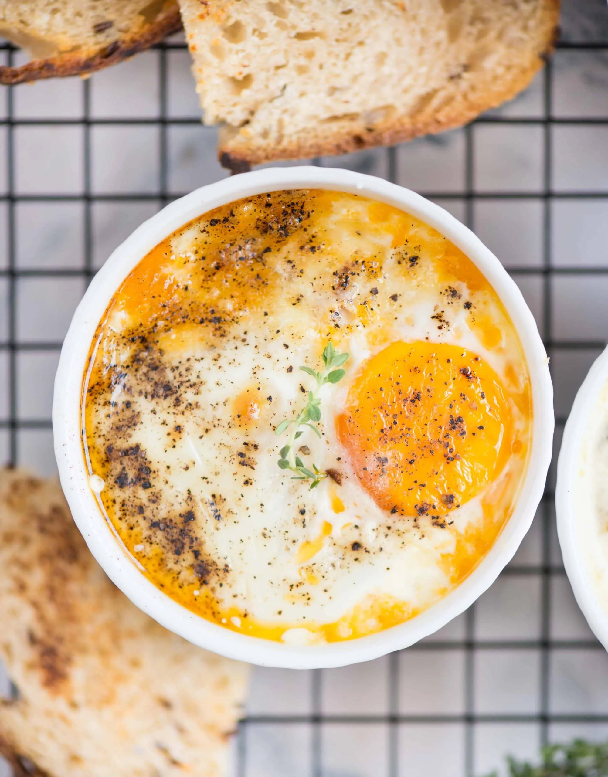 Cheesy Gougere Baked Eggs