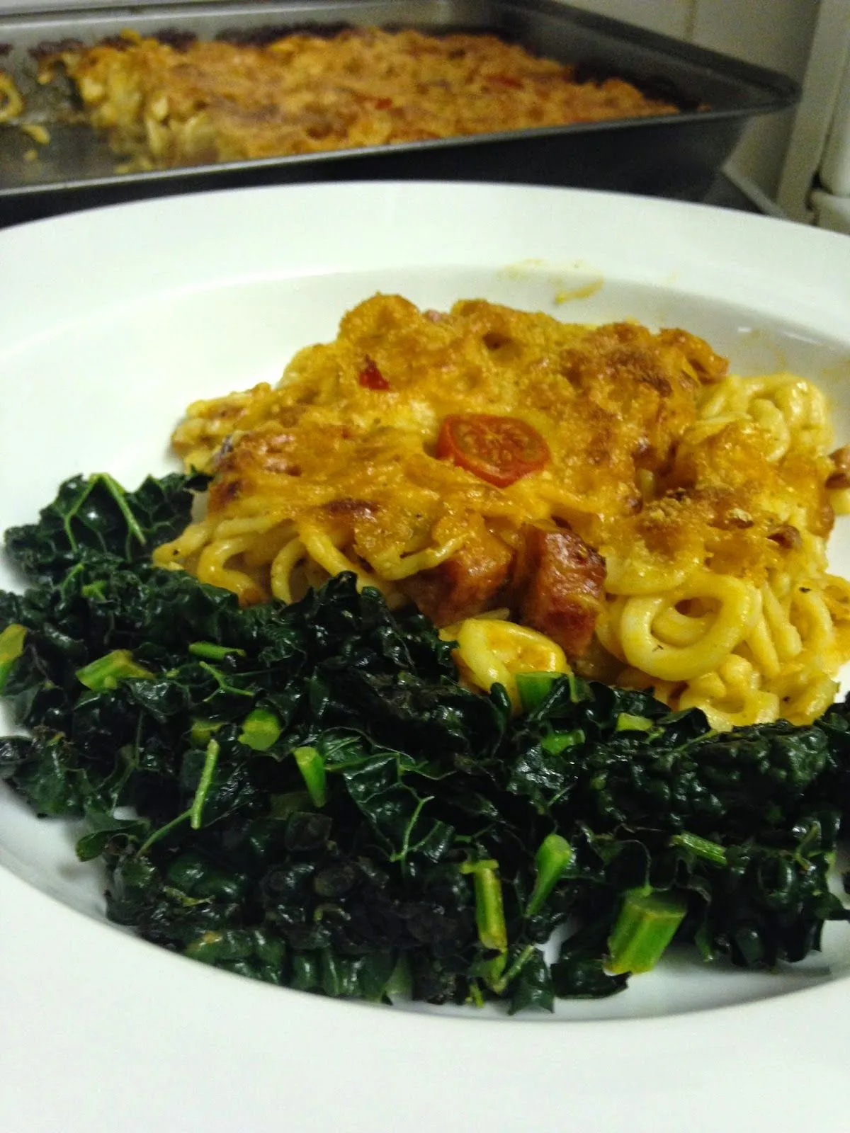 Cheesy Sausage Spaghetti Hoops