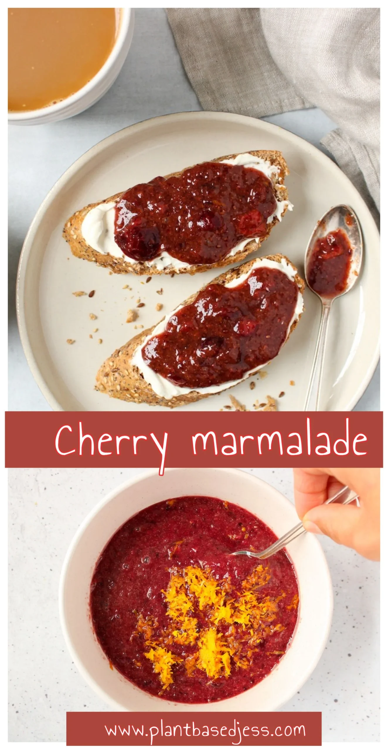 Cherry Marmalade Raw and Without Granulated Sugar