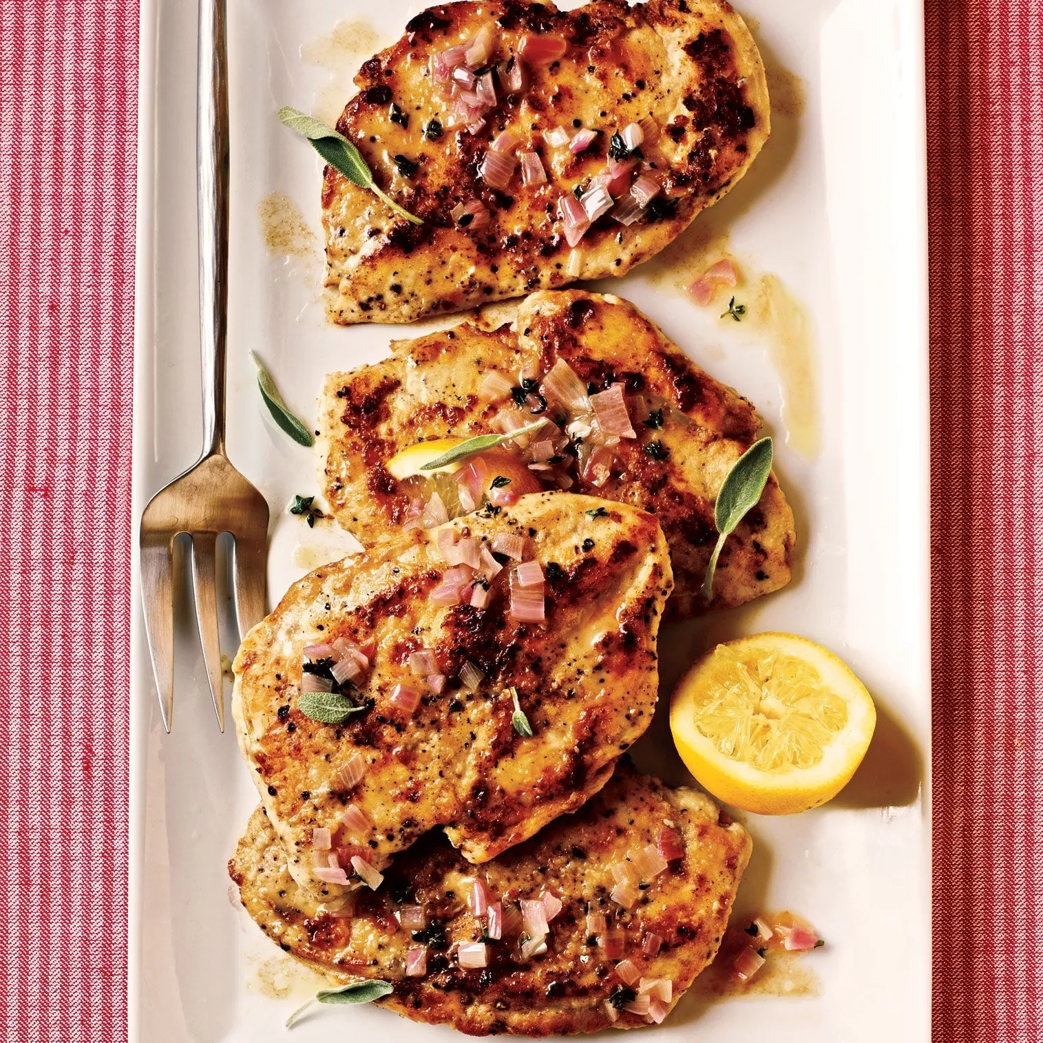 Chicken Cutlets with Sage Lemon Butter