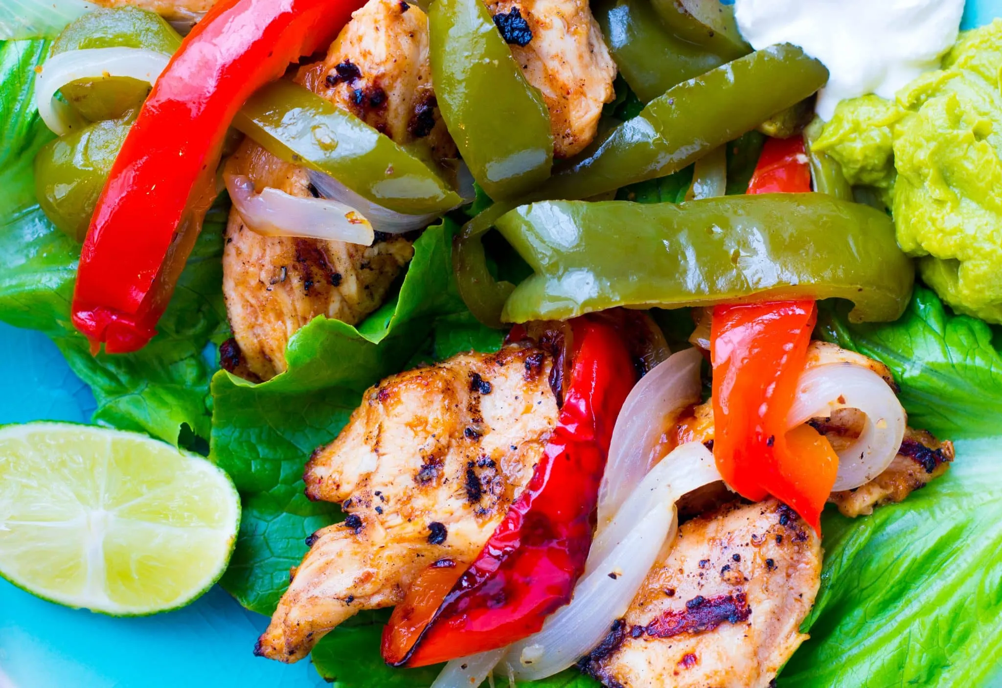 Chicken Fajitas in Lettuce