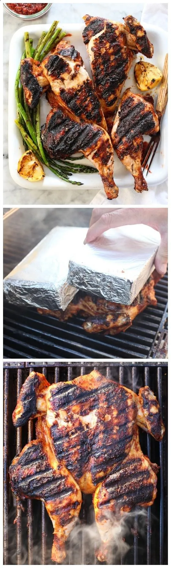 Chicken Grilled Under a Brick with Harissa