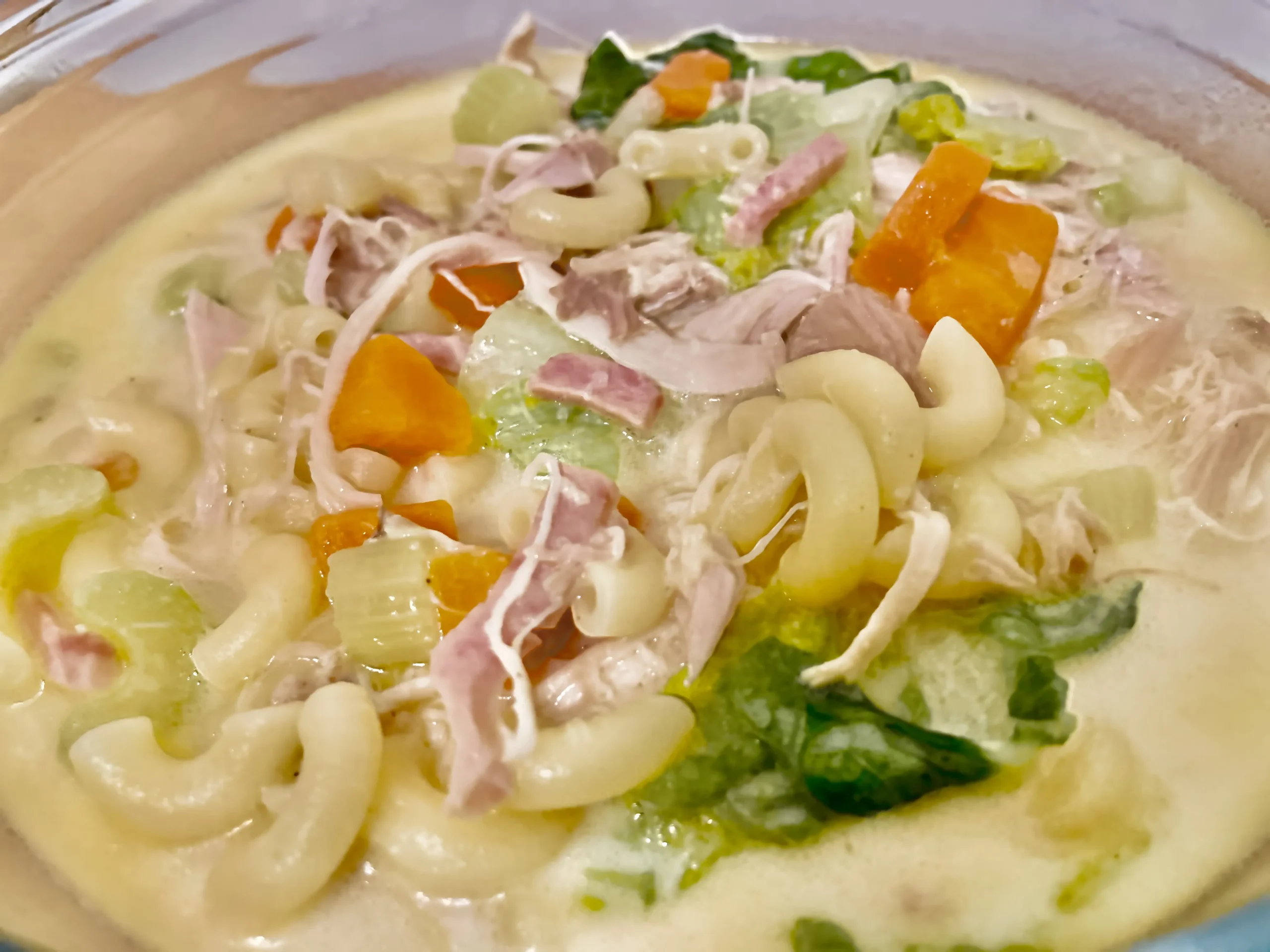 Chicken Ham Macaroni Soup