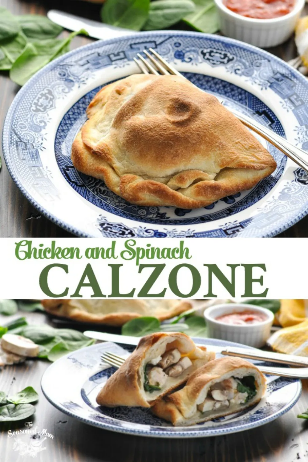 Chicken Spinach and Feta Calzones