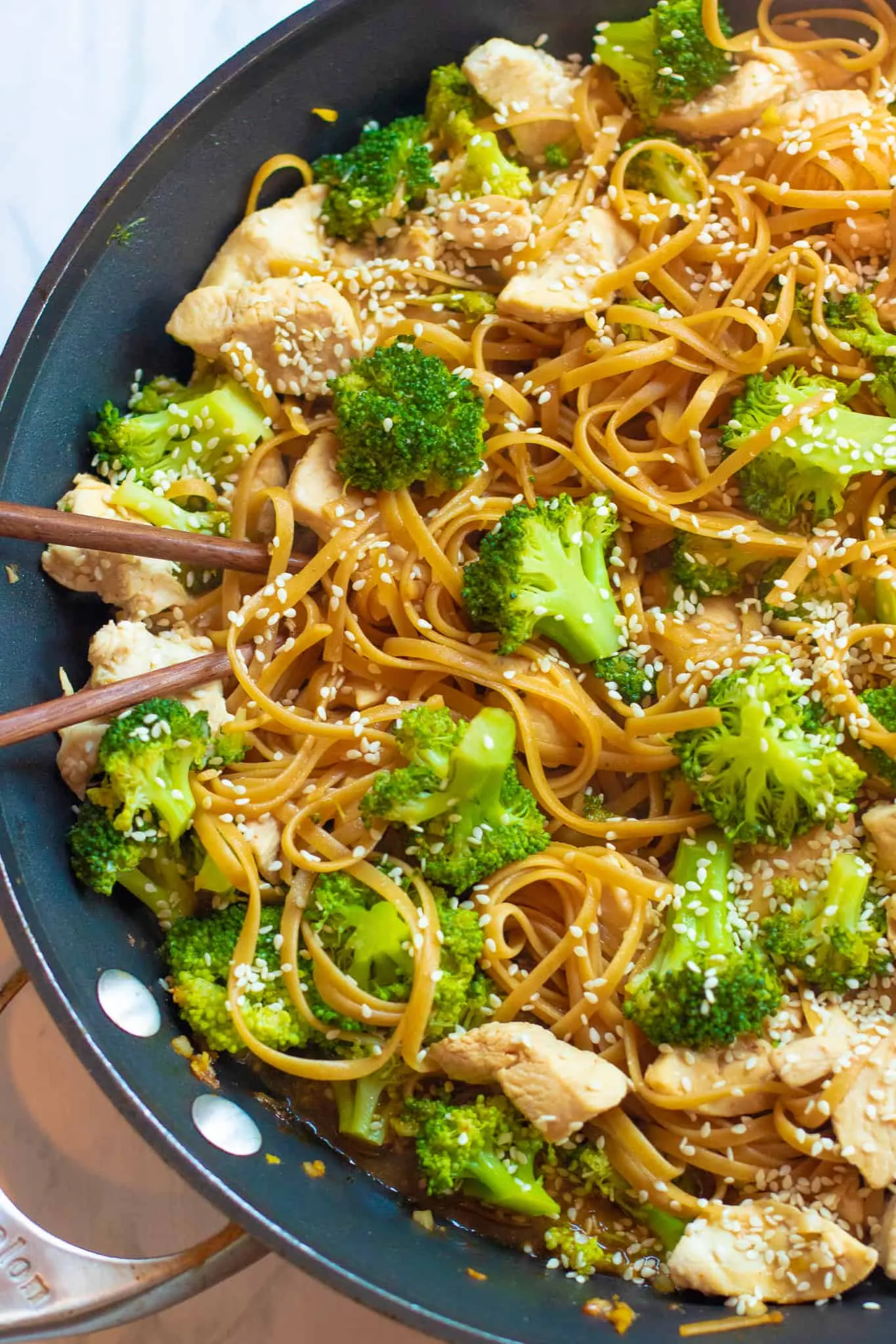 Chicken and Broccoli Sesame Noodles