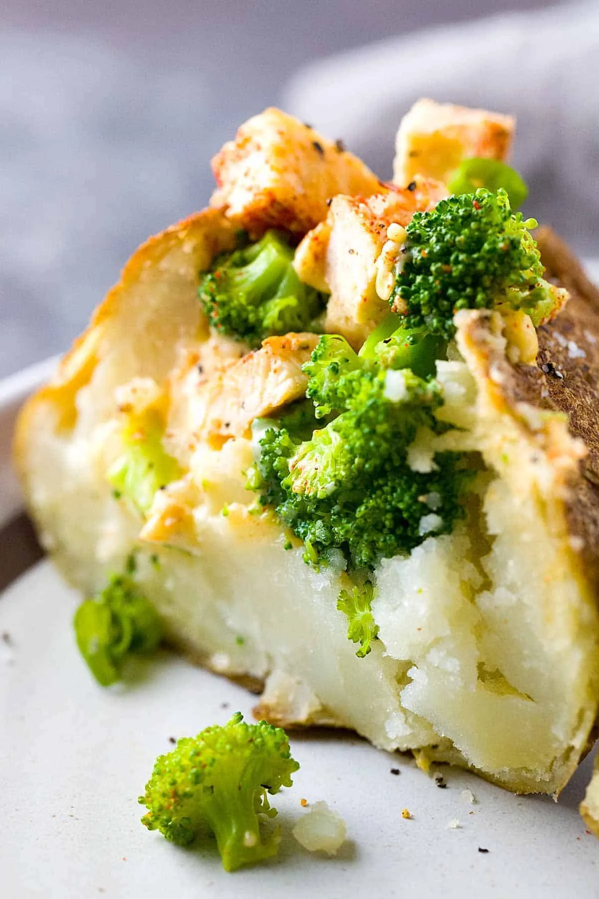 Chicken and Broccoli Stuffed Potatoes