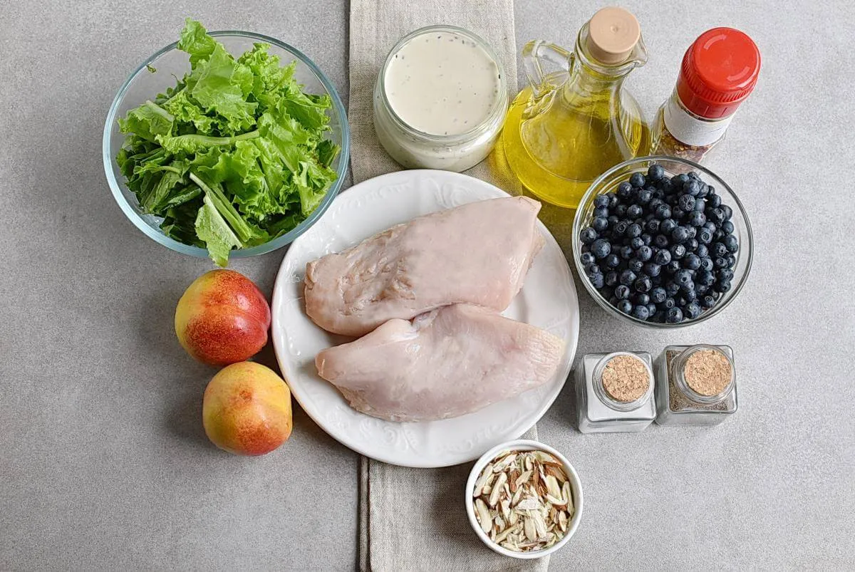 Chicken and Nectarine Poppy Seed Salad