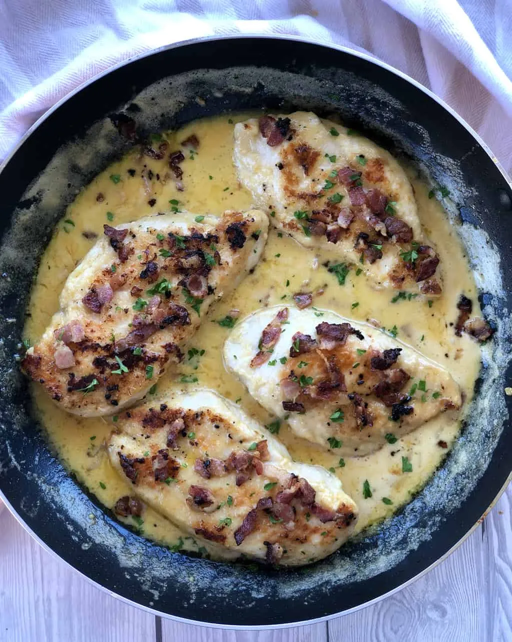 Chicken in Creamy Bacon Sauce